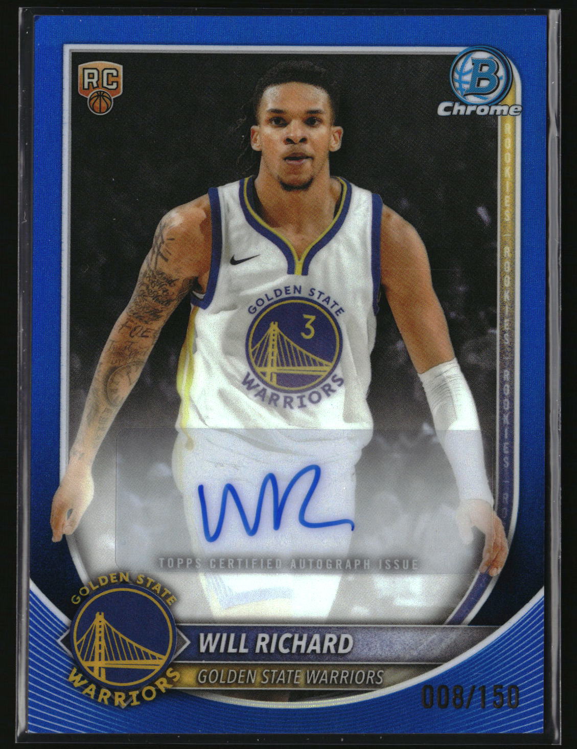 Will Richard 2025-26 Bowman Chrome Autographs Blue Refractor #BCA-WI #/150