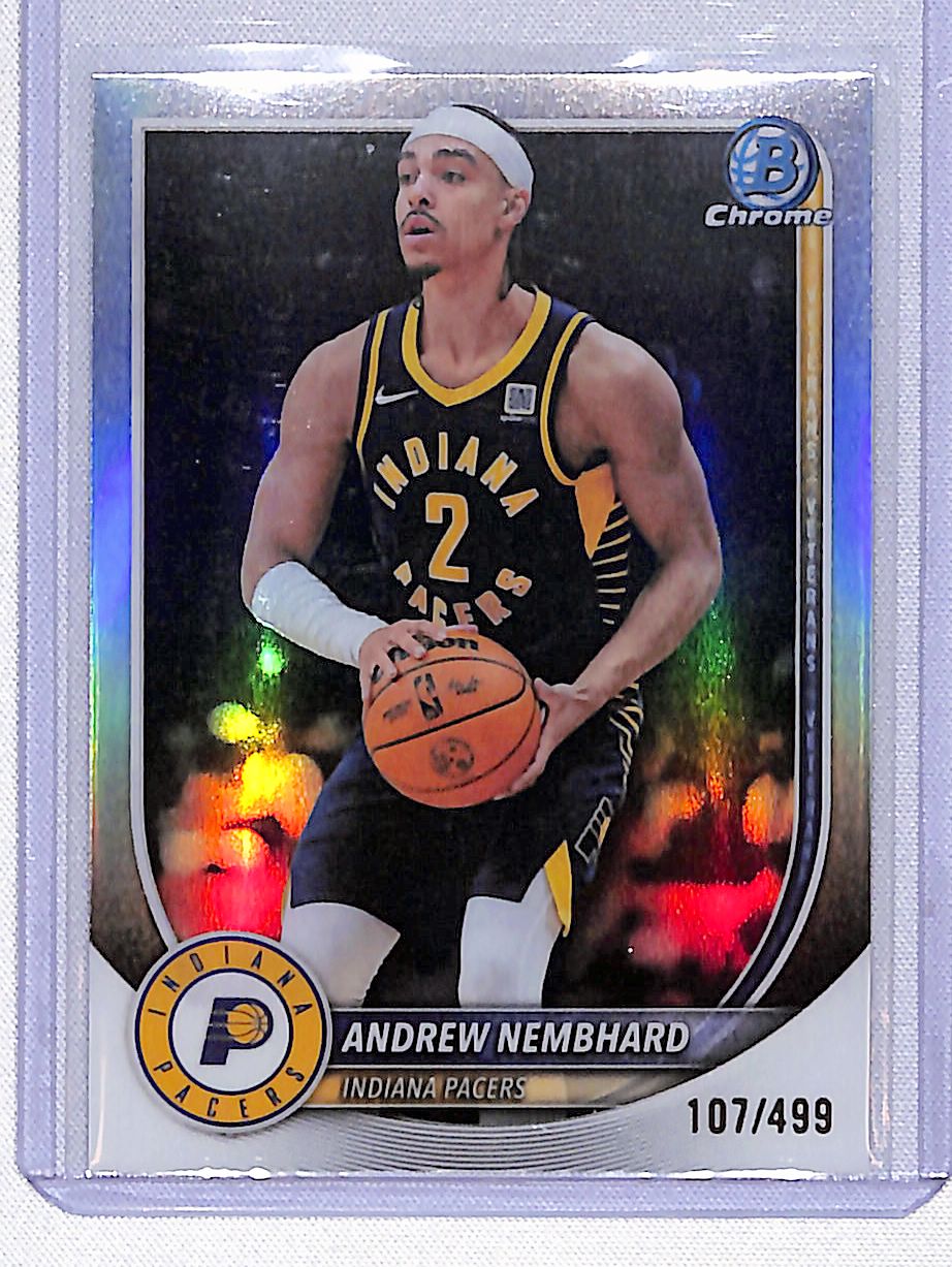 Andrew Nembhard 2025-26 Bowman Chrome Refractor #BCV-163 #/499