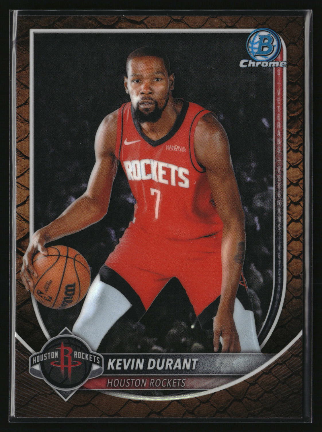 Kevin Durant 2025-26 Bowman Chrome Reptilian Refractor #BCV-125