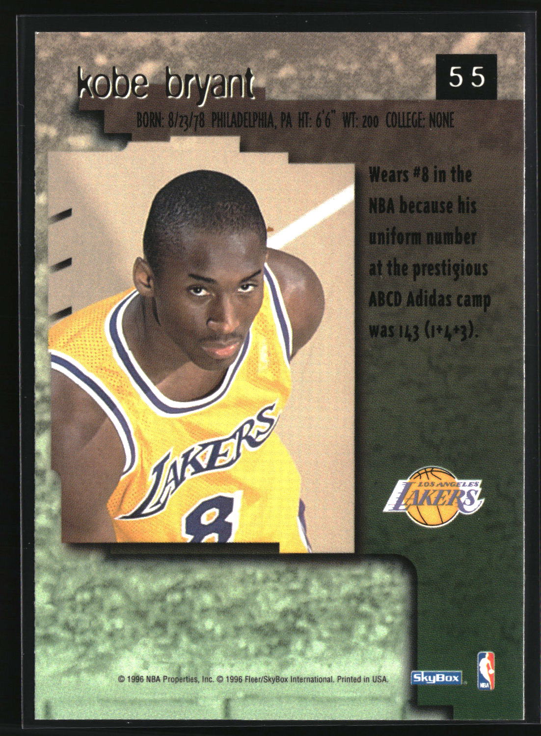 Kobe Bryant 1996-97 SkyBox Premium #55