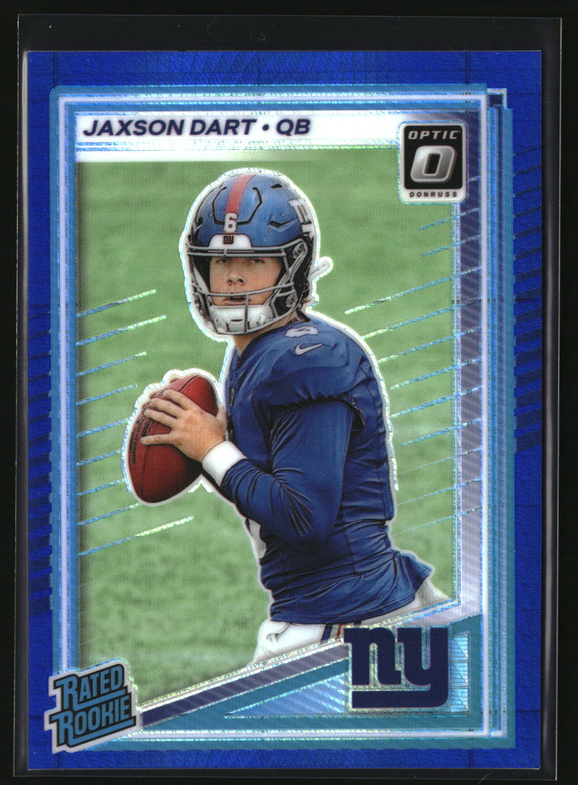Jaxson Dart 2025 Donruss Optic Blue Hyper #273