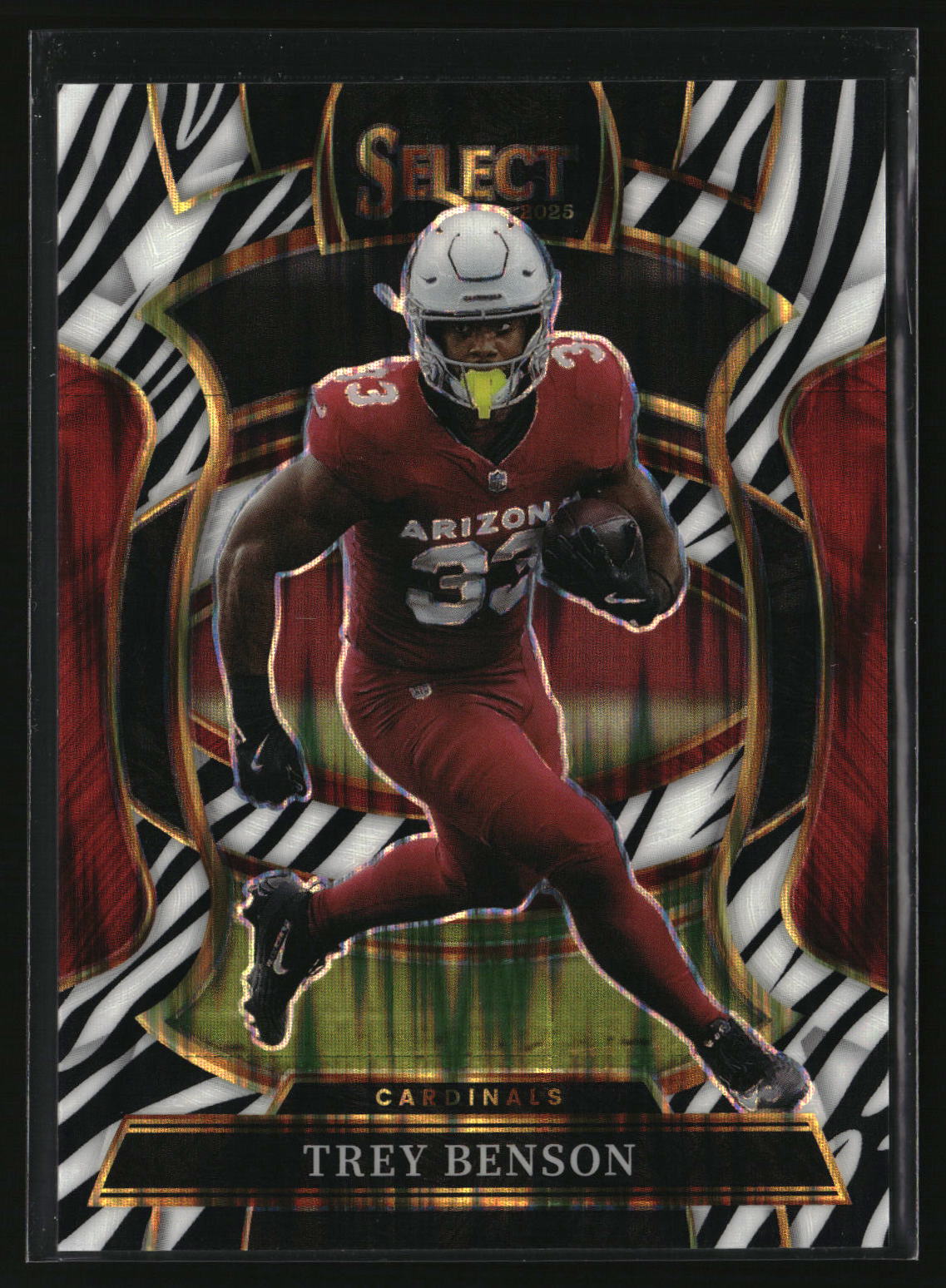 Trey Benson 2025 Panini Select Zebra Prizm #23