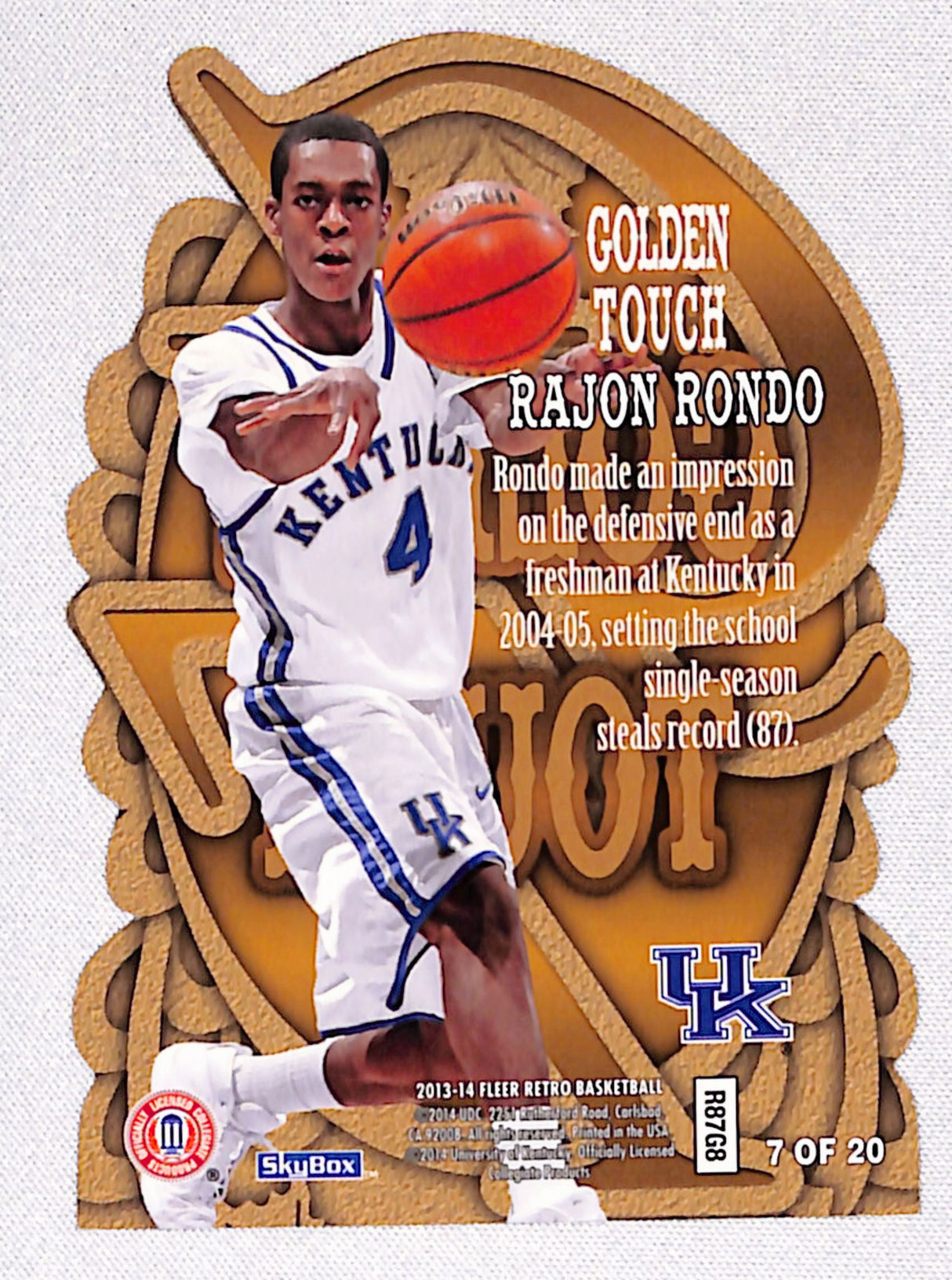 Rajon Rondo 2013-14 Fleer Retro '96-97 SkyBox Premium Golden Touch #7