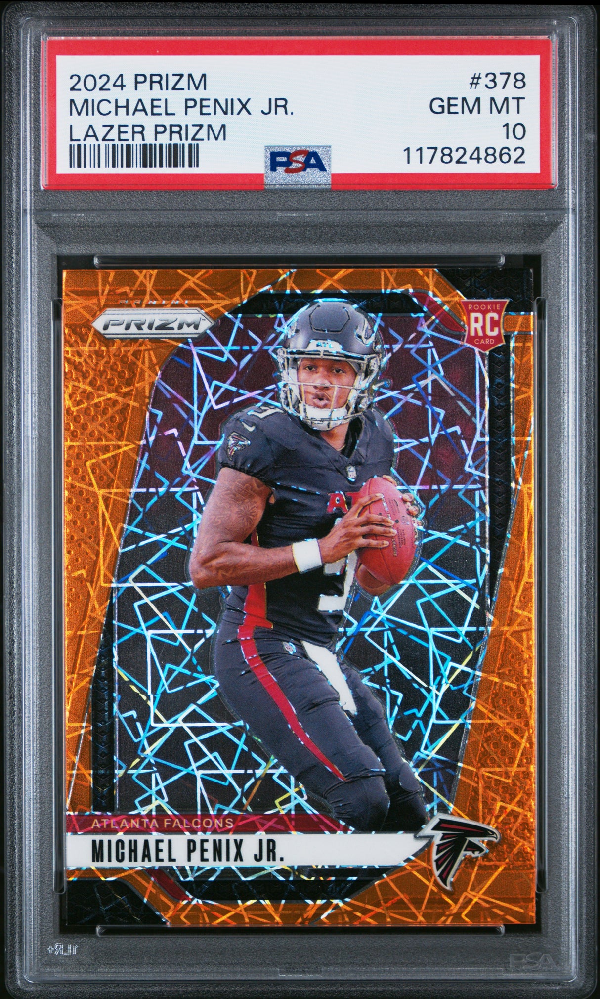 Michael Penix Jr. 2024 Panini Prizm Lazer #378 PSA 10