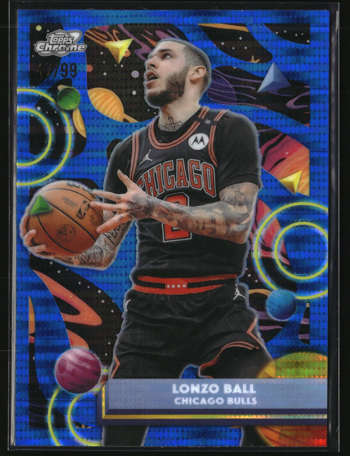 Lonzo Ball 2025-26 Topps Chrome Cosmic Blue Moon Refractor #19 #/99