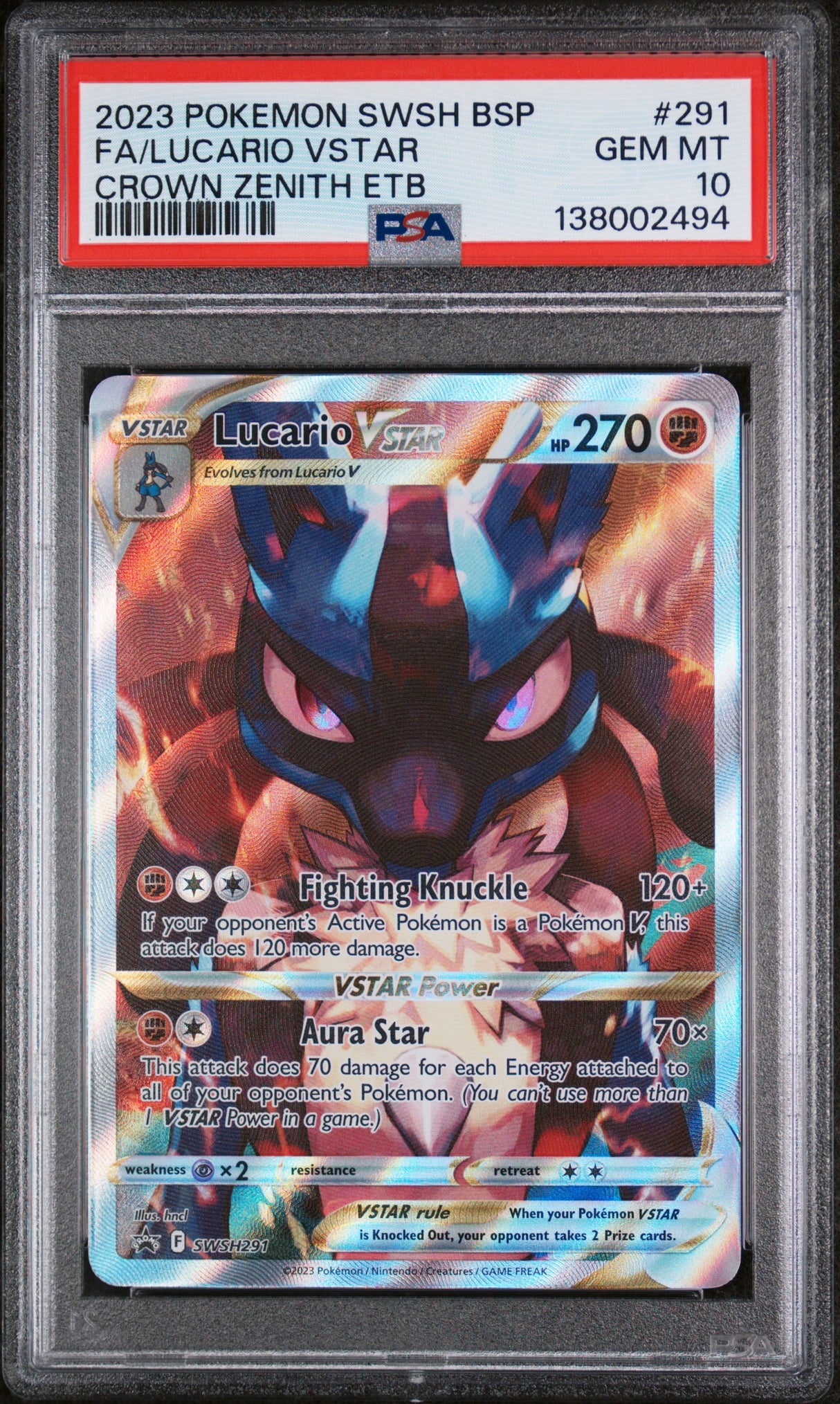 Lucario VSTAR SWSH: Sword & Shield Promo Cards #SWSH291 PSA 10