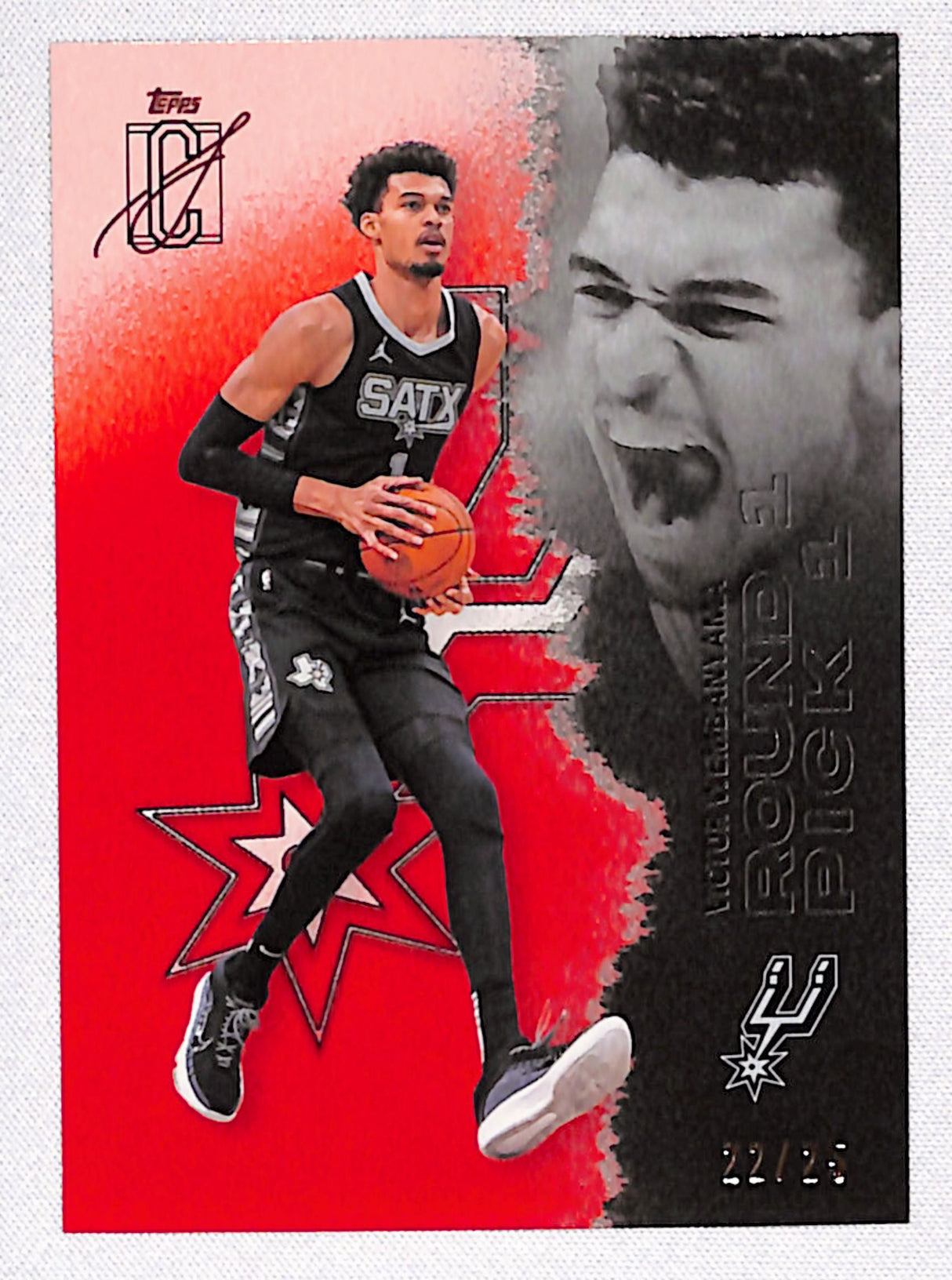 Victor Wembanyama 2025-26 Topps Signature Class Red /25 #55