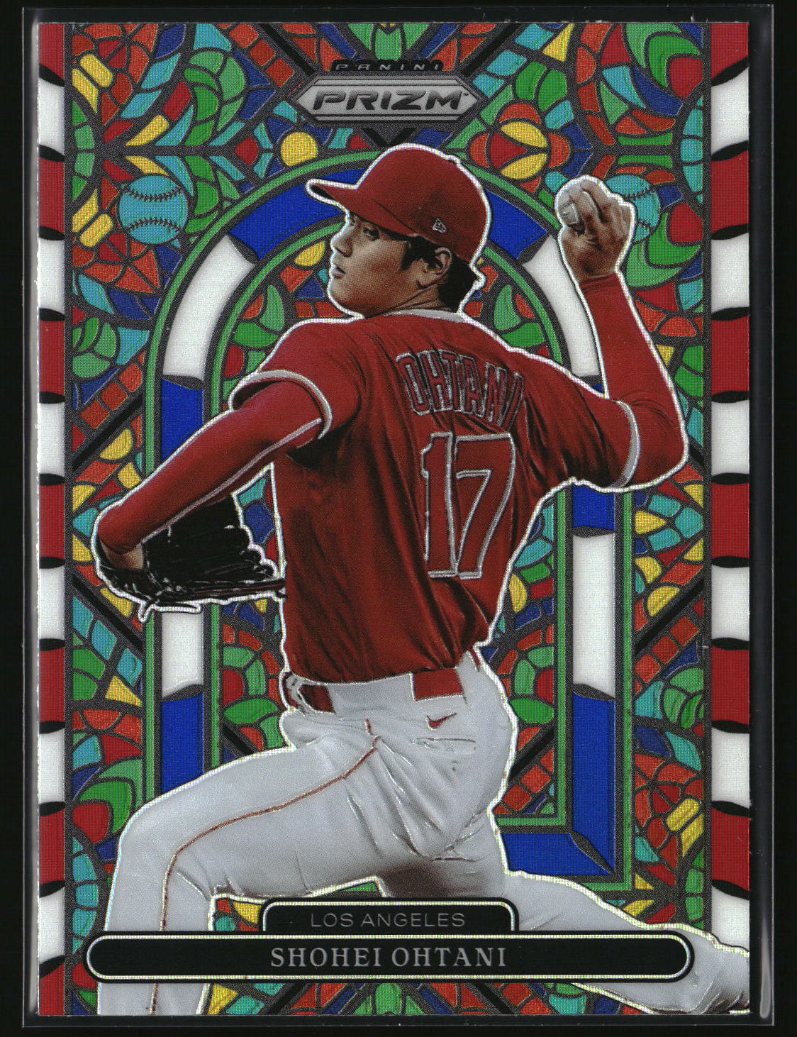 Shohei Ohtani 2022 Panini Prizm Stained Glass Red/White/Blue Prizm #SG-3