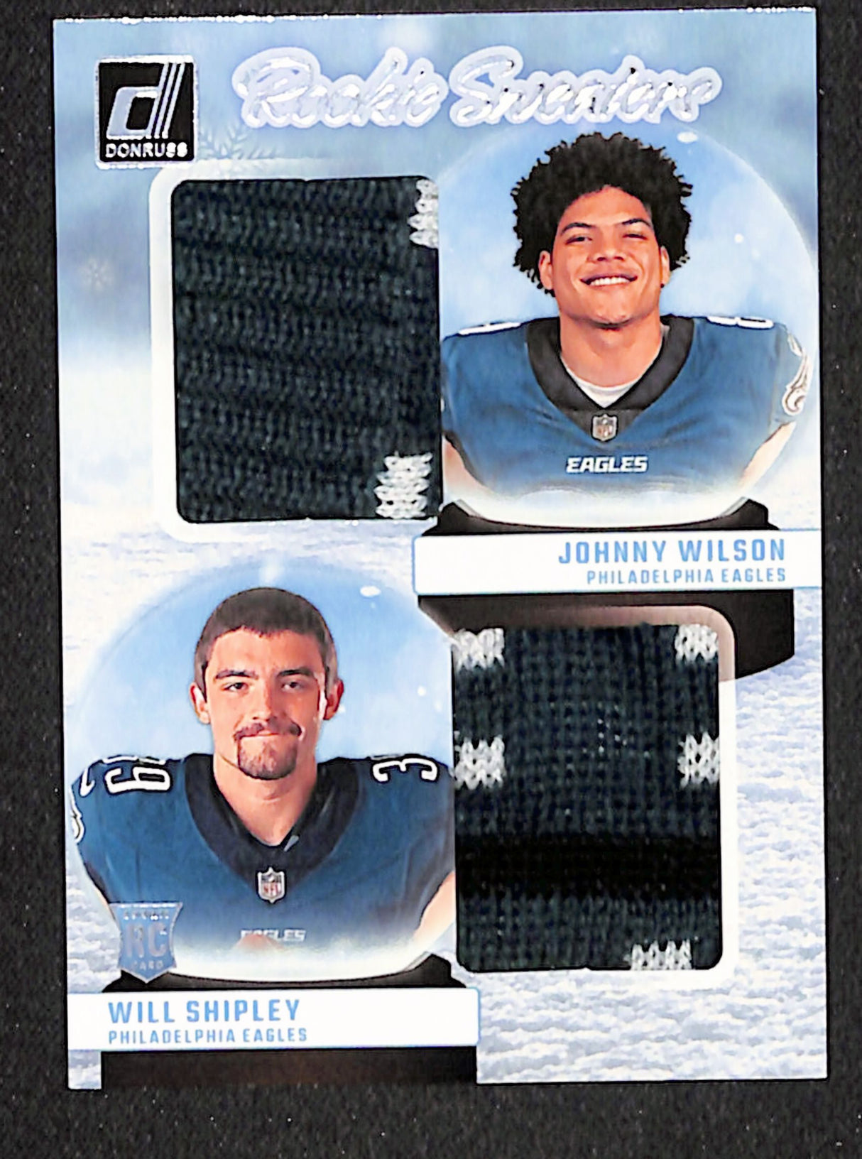 Johnny Wilson / Will Shipley 2024 Donruss Rookie Holiday Sweater Duals #RHD-PHI