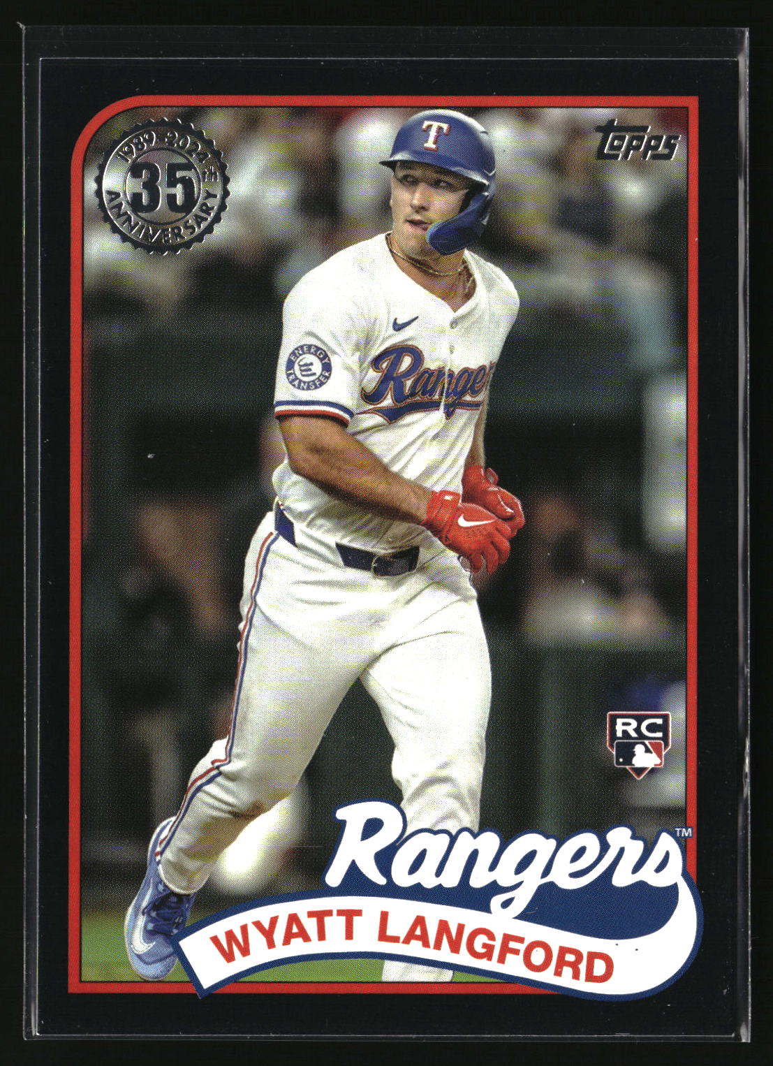 Wyatt Langford 2024 1989 Topps Baseball 35th Anniversary Black #89US-36 #/299