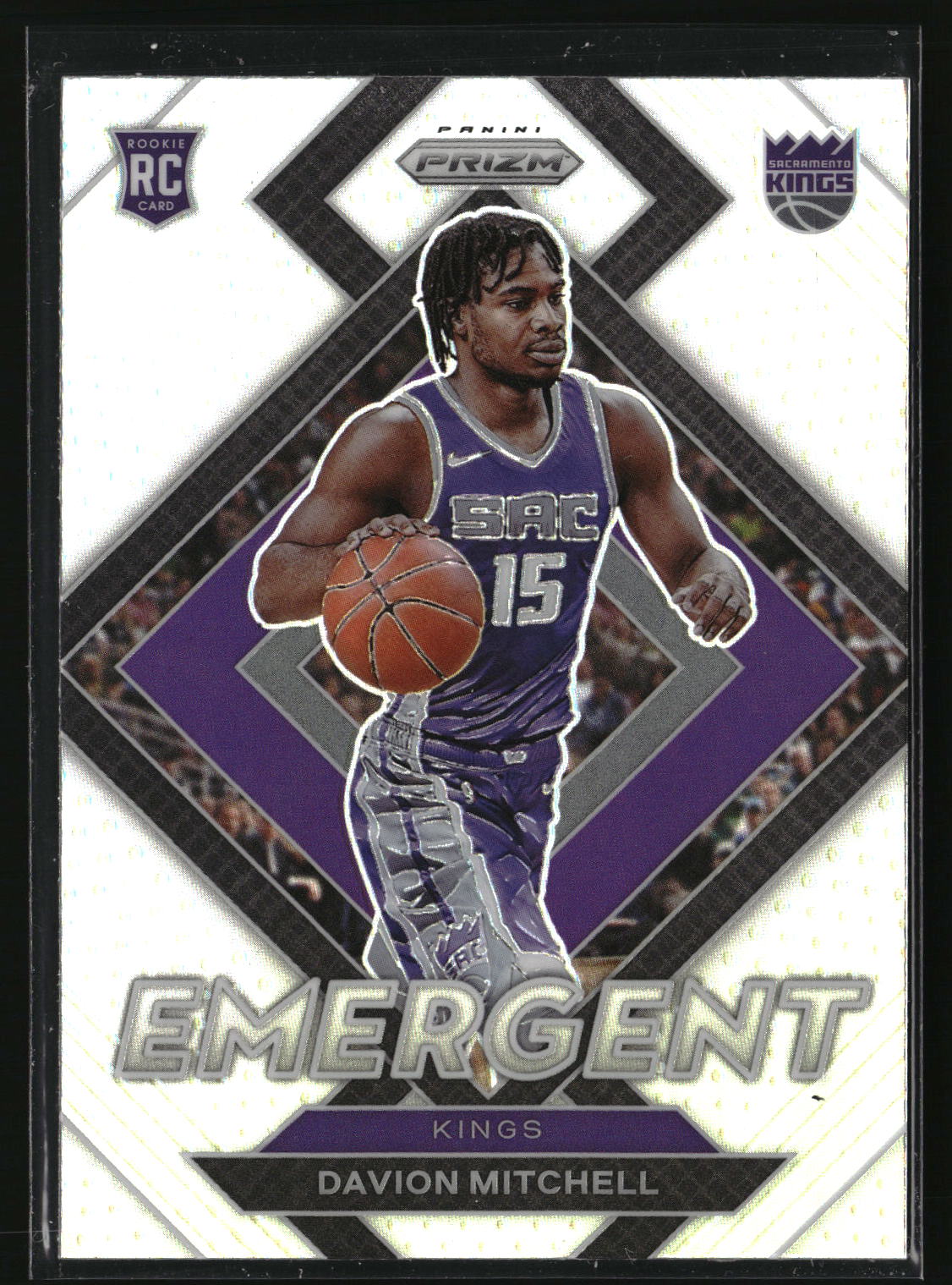 Davion Mitchell 2021-22 Panini Prizm Emergent Prizms Silver #25