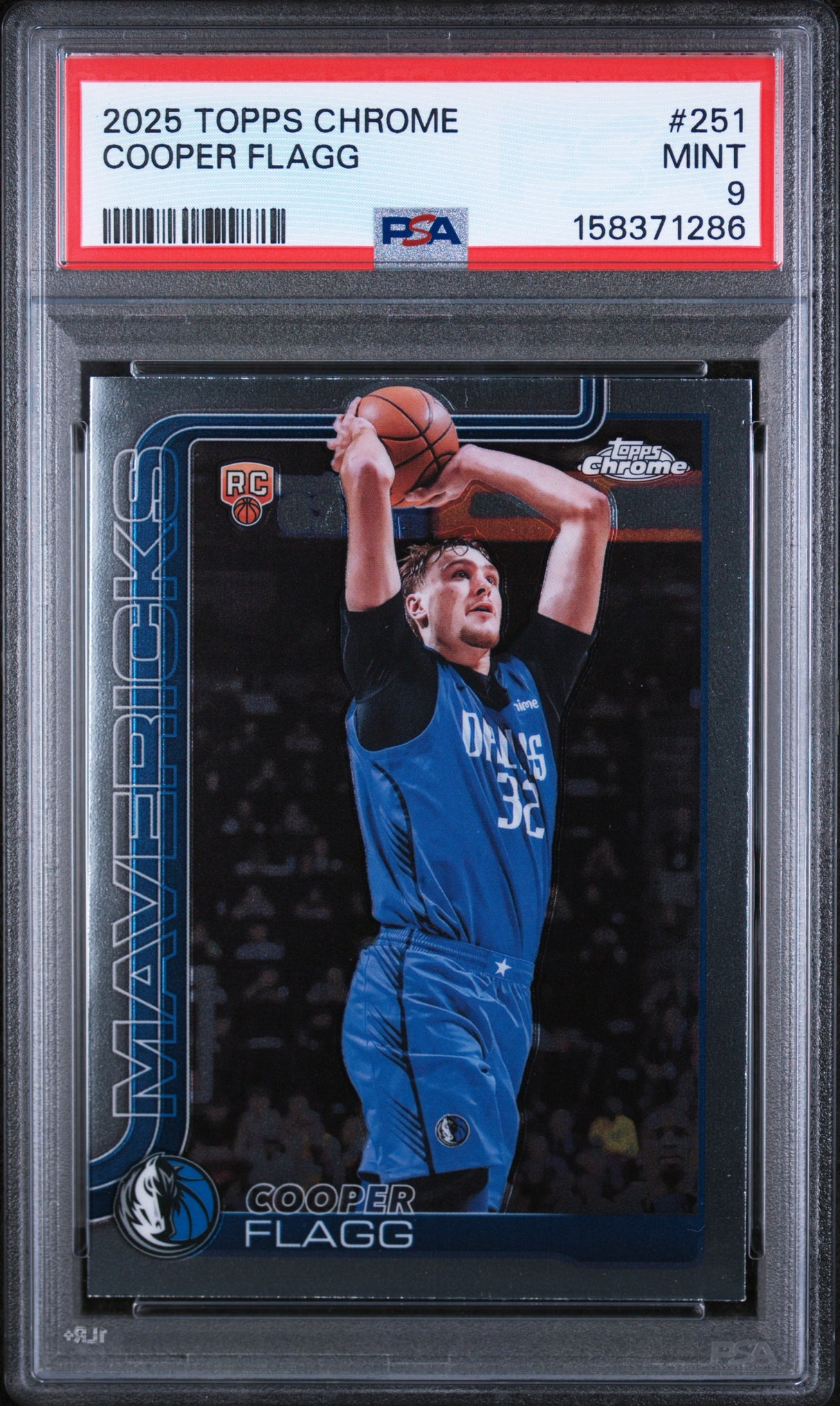Cooper Flagg 2025-26 Topps Chrome #251 PSA 9