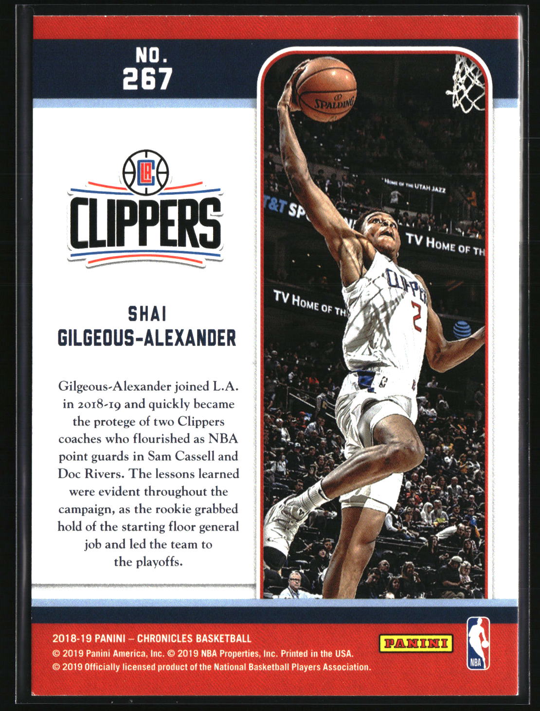 Shai Gilgeous-Alexander 2018-19 Panini Chronicles #267