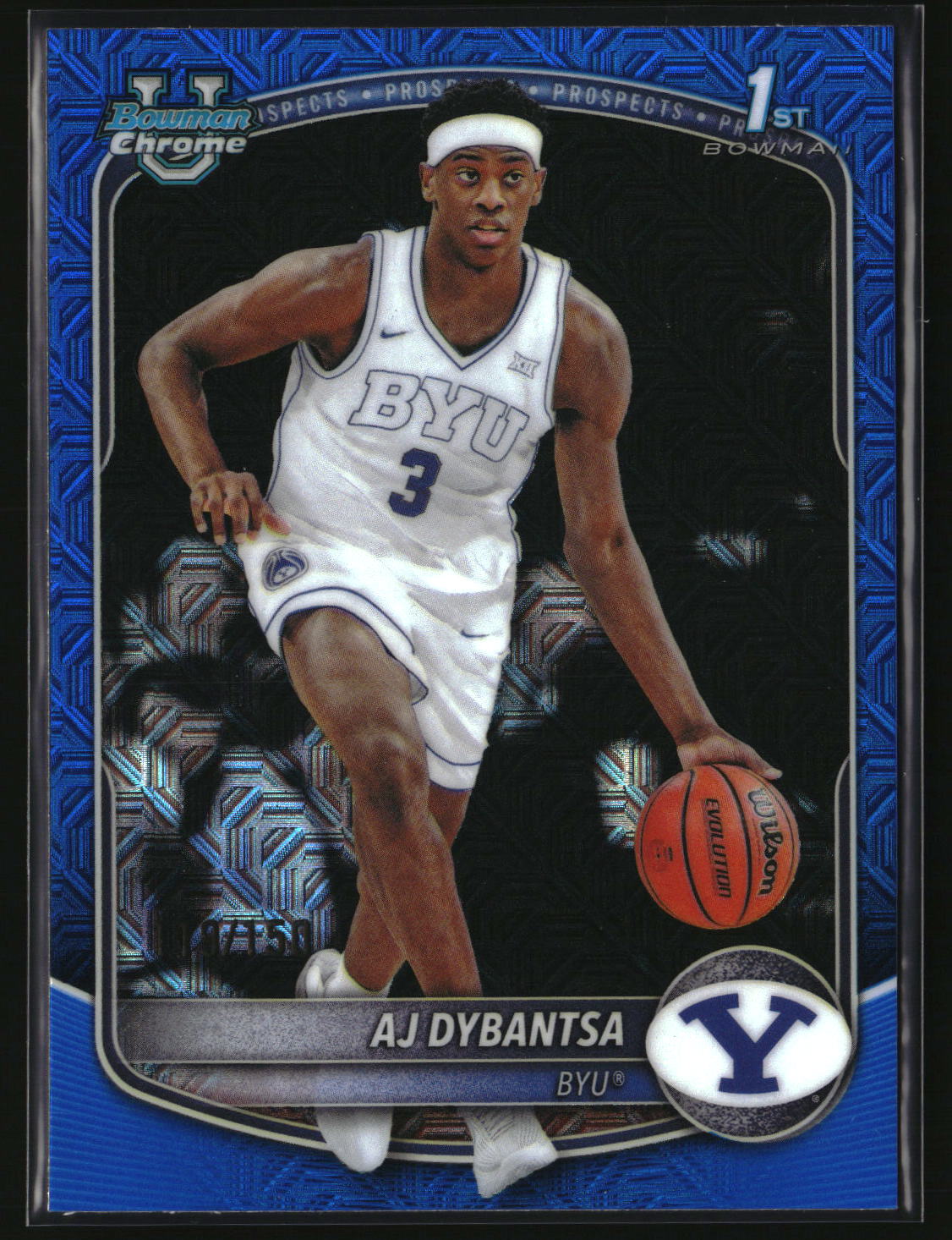 AJ Dybantsa 2025-26 Bowman Chrome Prospects Blue Mojo Refractor #BCP-1 #/150