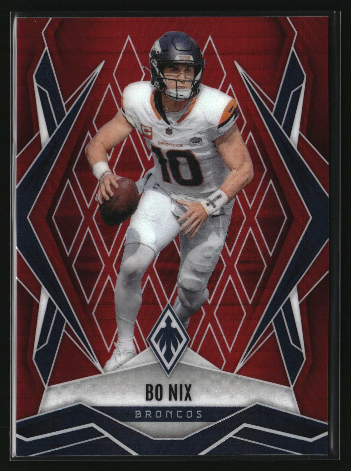 Bo Nix 2025 Panini Phoenix Red Hyper Prizm #83 #/399