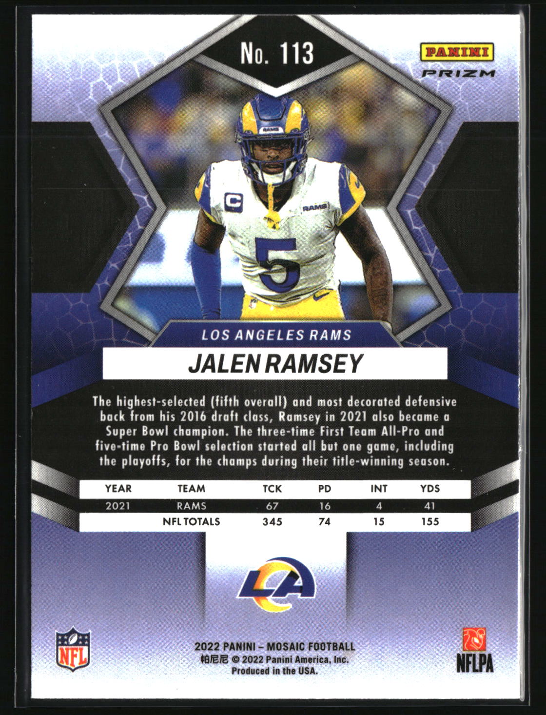 Jalen Ramsey 2022 Panini Mosaic Mosaic Genesis #113