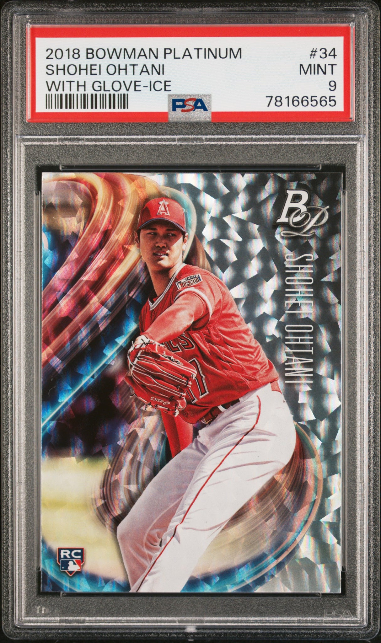 Shohei Ohtani 2018 Bowman Platinum Ice #34 PSA 9