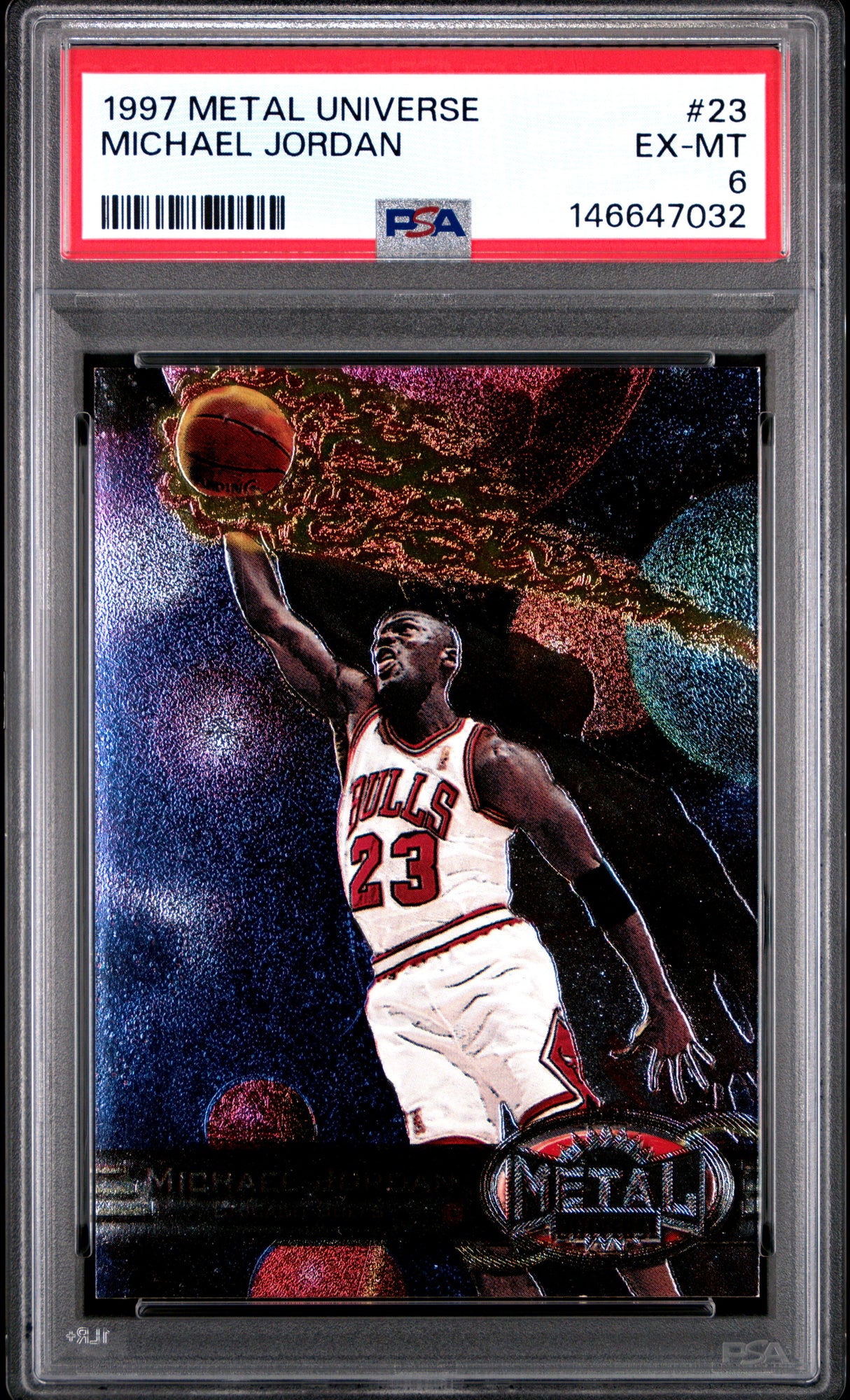 Michael Jordan 1997-98 Metal Universe #23 PSA 6