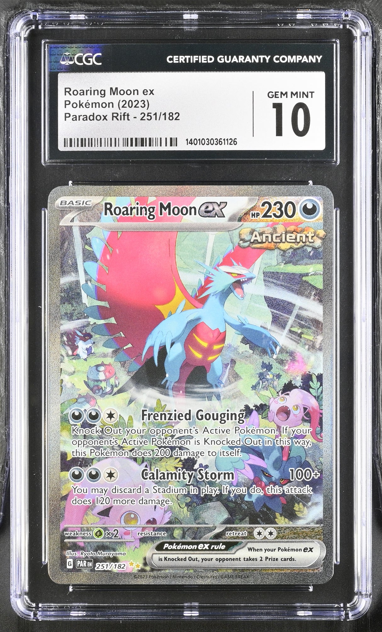 Roaring Moon ex SV04: Paradox Rift #251/182 CGC 10