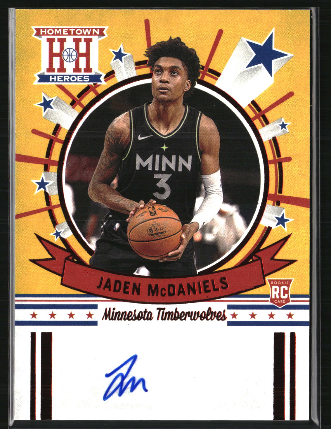 Jaden McDaniels 2020-21 Chronicles Hometown Heroes Rookie Auto #HH-JMD