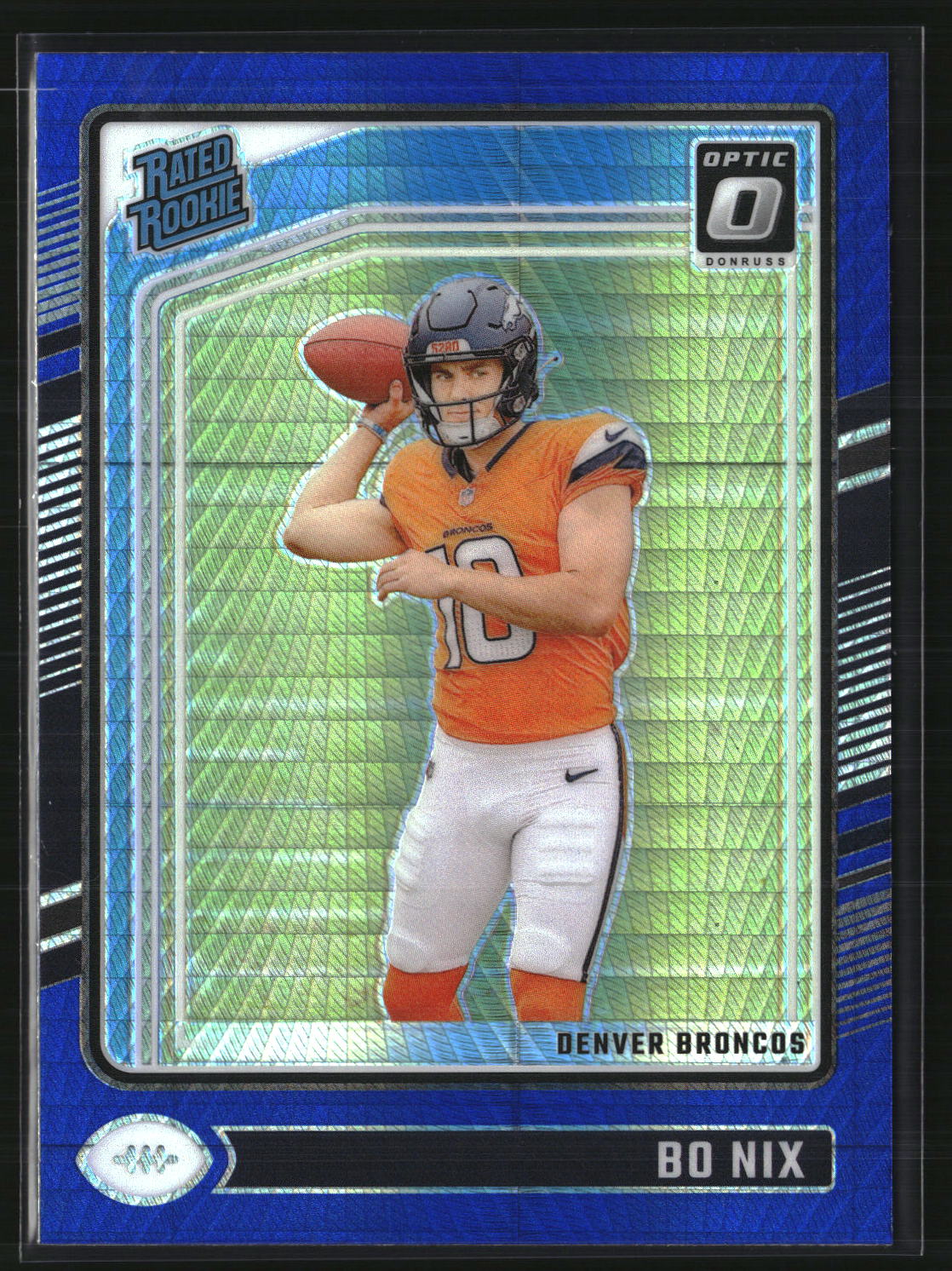Bo Nix 2024 Donruss Optic Blue Hyper #209
