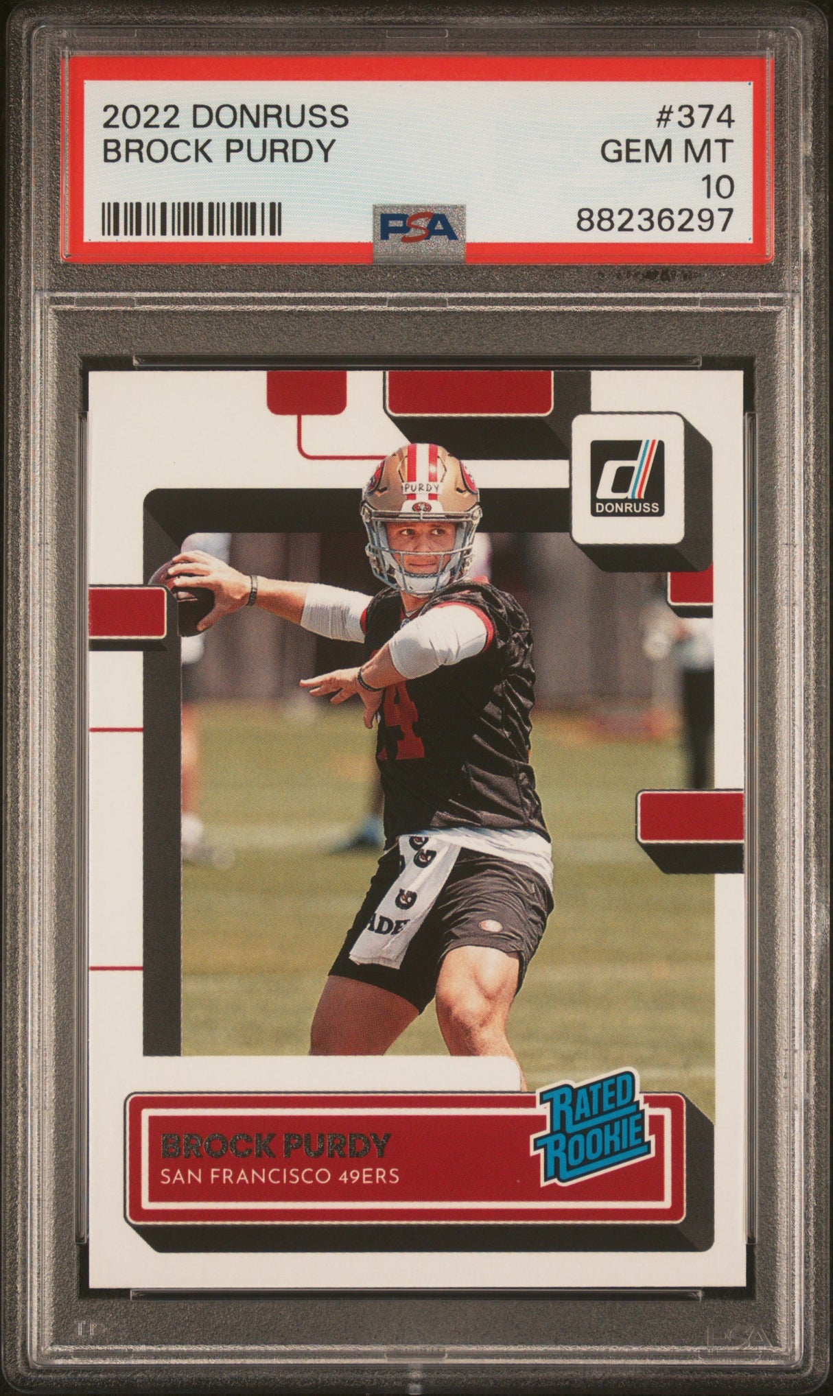Brock Purdy 2022 Donruss #374 PSA 10