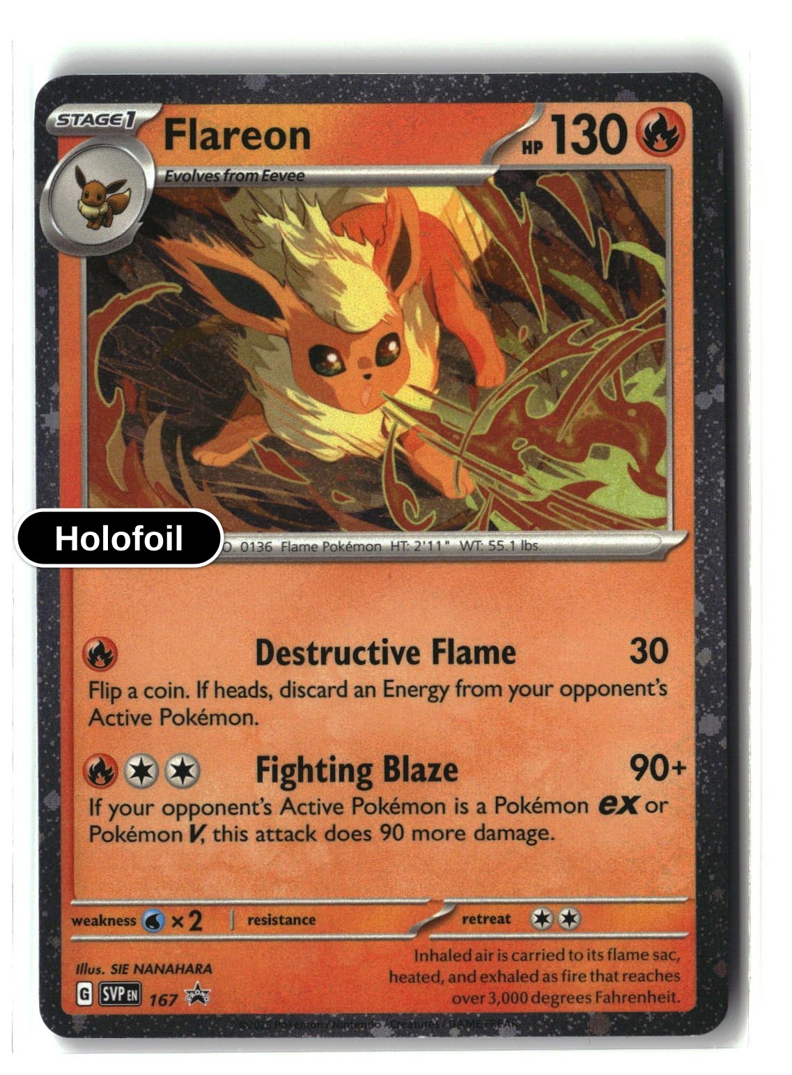 Flareon - 167 (Cosmos Holo)