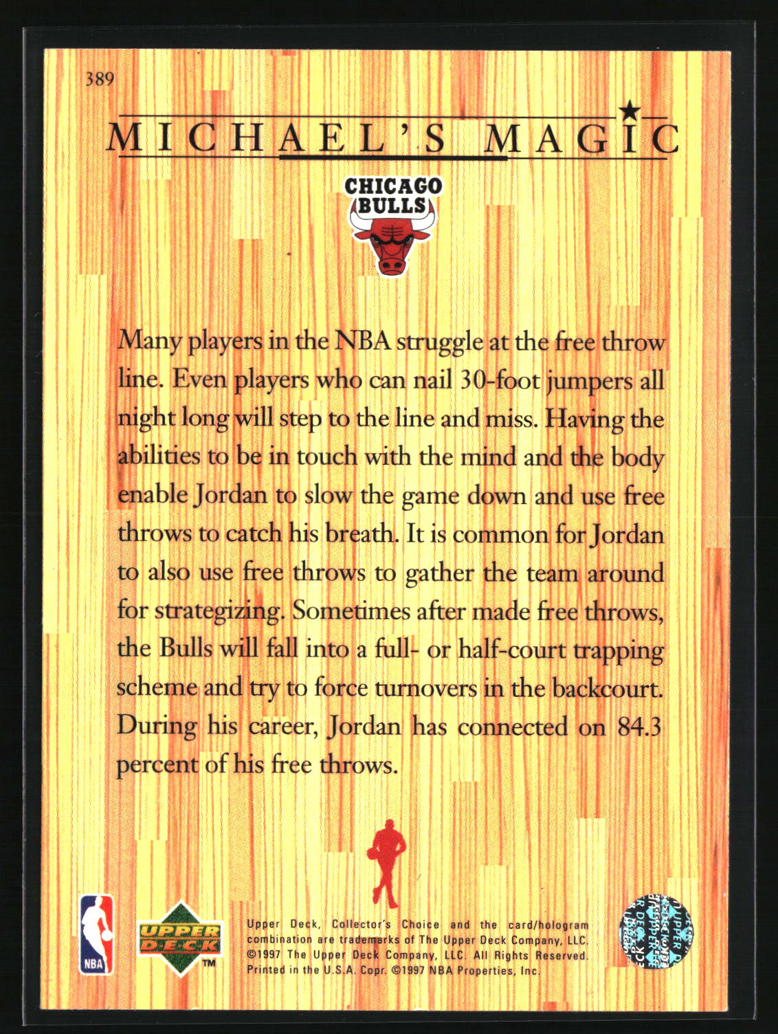 Michael Jordan 1997-98 Collector's Choice #389