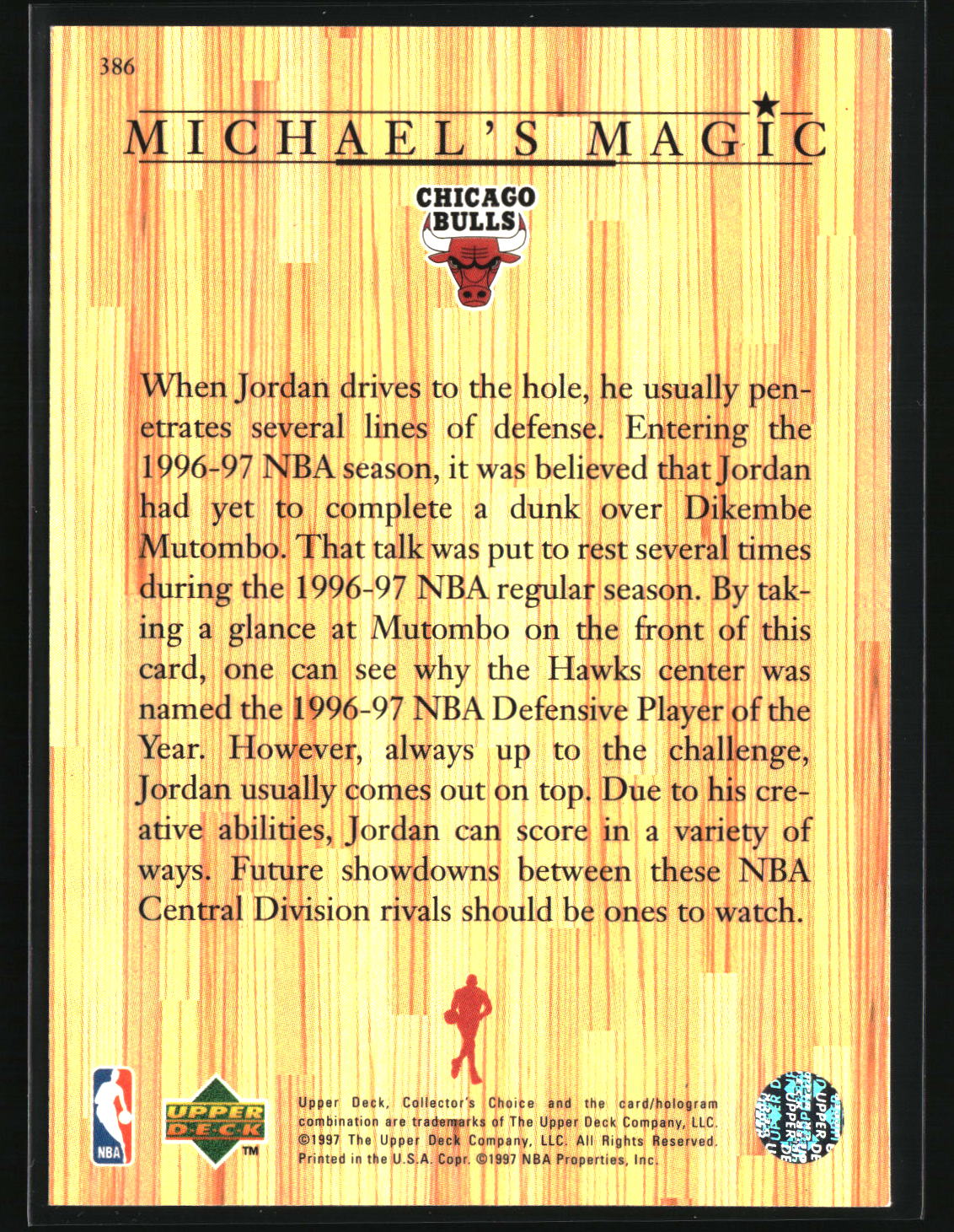 Michael Jordan 1997-98 Collector's Choice #386