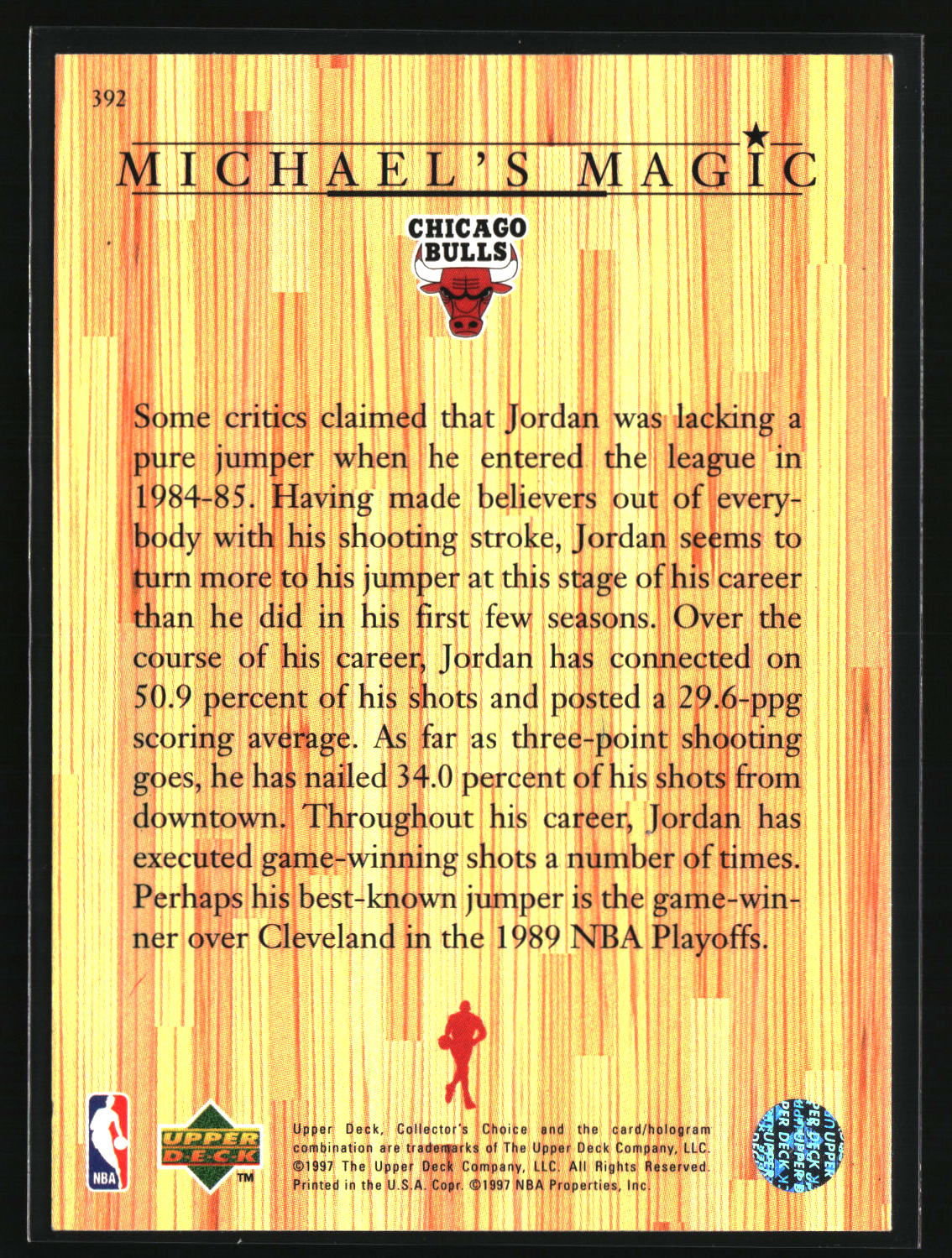 Michael Jordan 1997-98 Collector's Choice #392