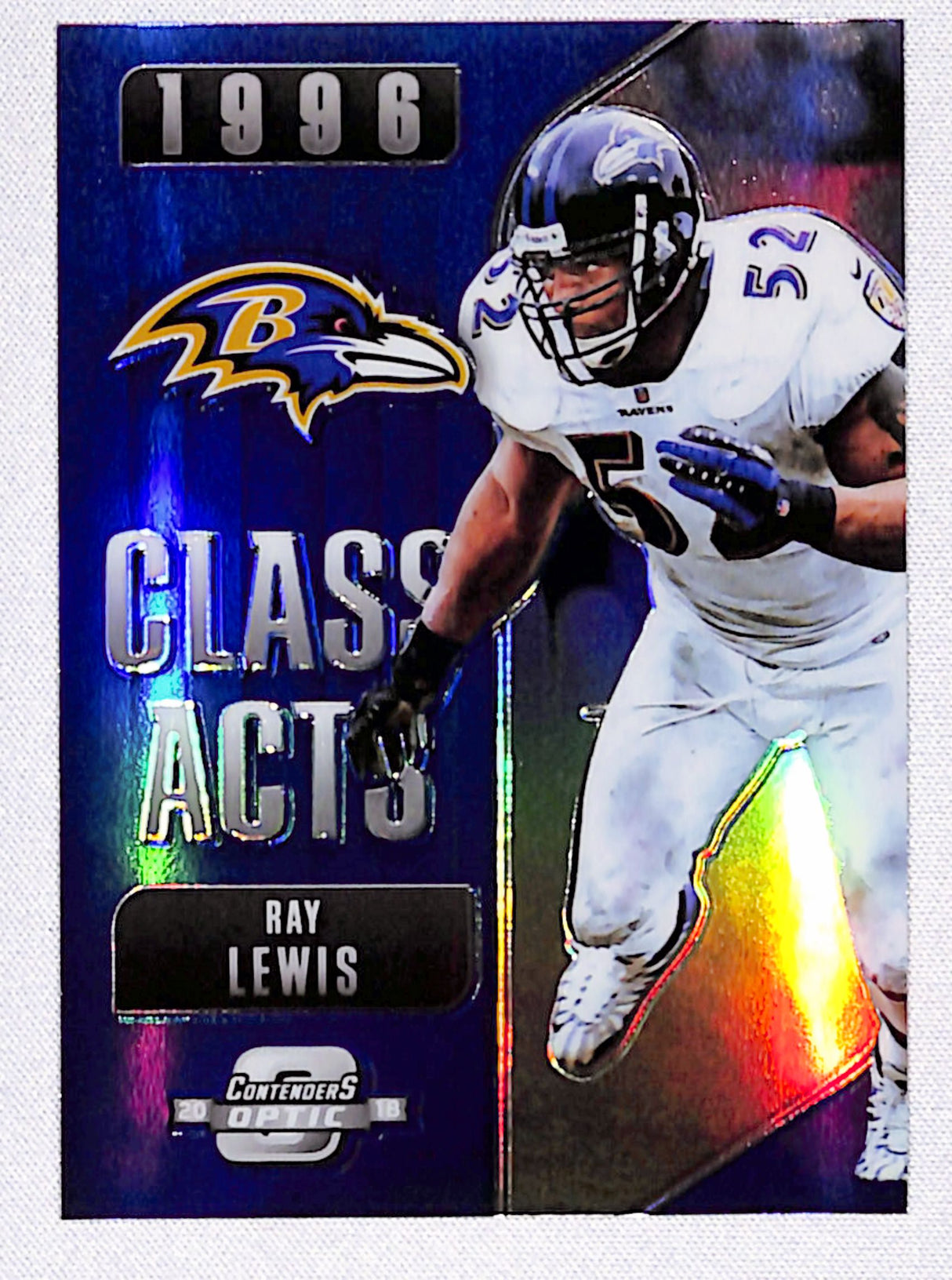 Ray Lewis 2018 Panini Contenders Optic Class Acts Blue #CA-RL #/25