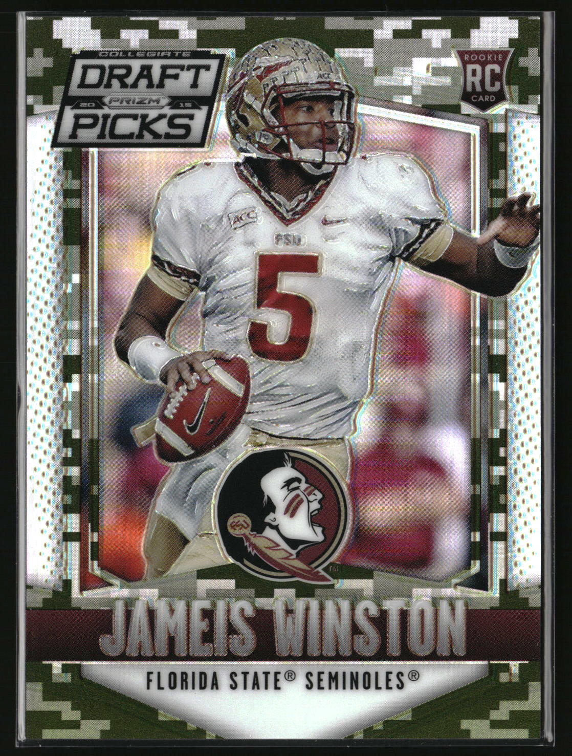Jameis Winston 2015 Panini Prizm Collegiate Draft Picks Prizms Camo #122 #/199