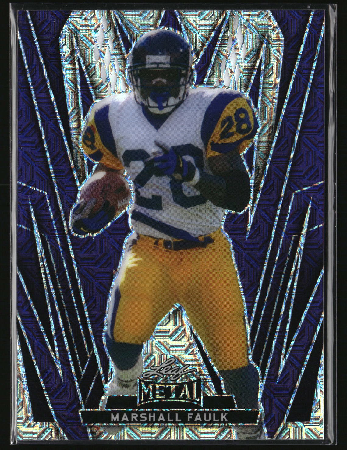 Marshall Faulk 2024 Leaf Metal Mojo Purple #72 #/8