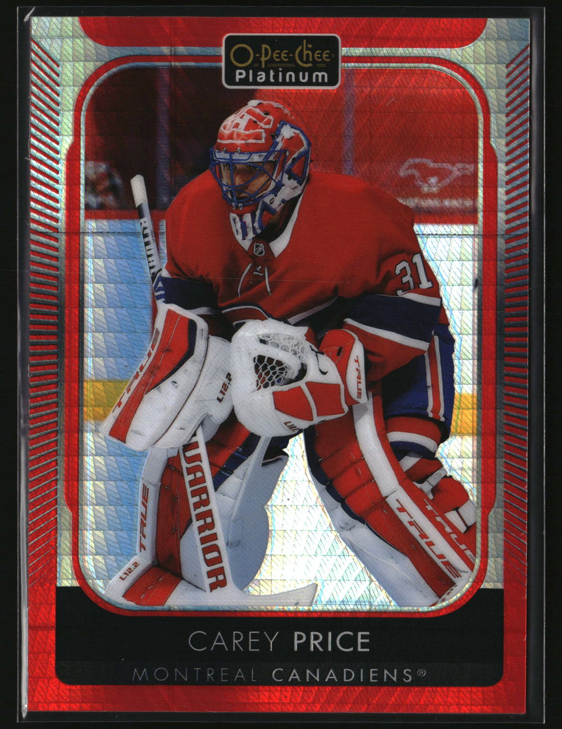 Carey Price 2021-22 O-Pee-Chee Platinum Red-Prism #10 #/199