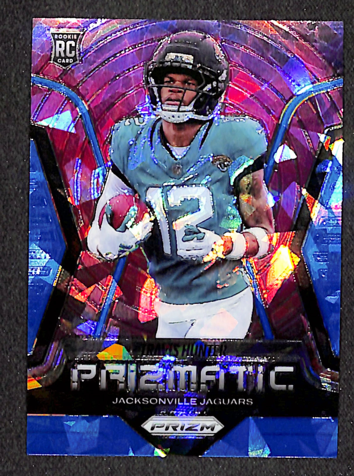 Travis Hunter 2025 Panini Prizm Prizmatic Blue Ice #12 #/99