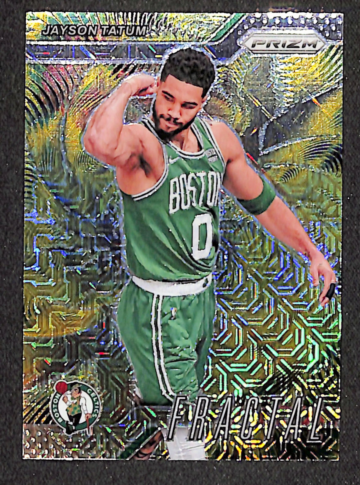 Jayson Tatum 2024-25 Panini Prizm Fractal Prizms Mojo #9 #/25