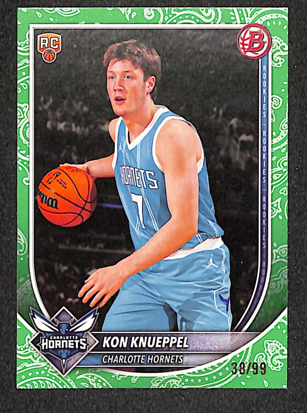 Kon Knueppel 2025-26 Bowman Green Pattern Border #4 #/99