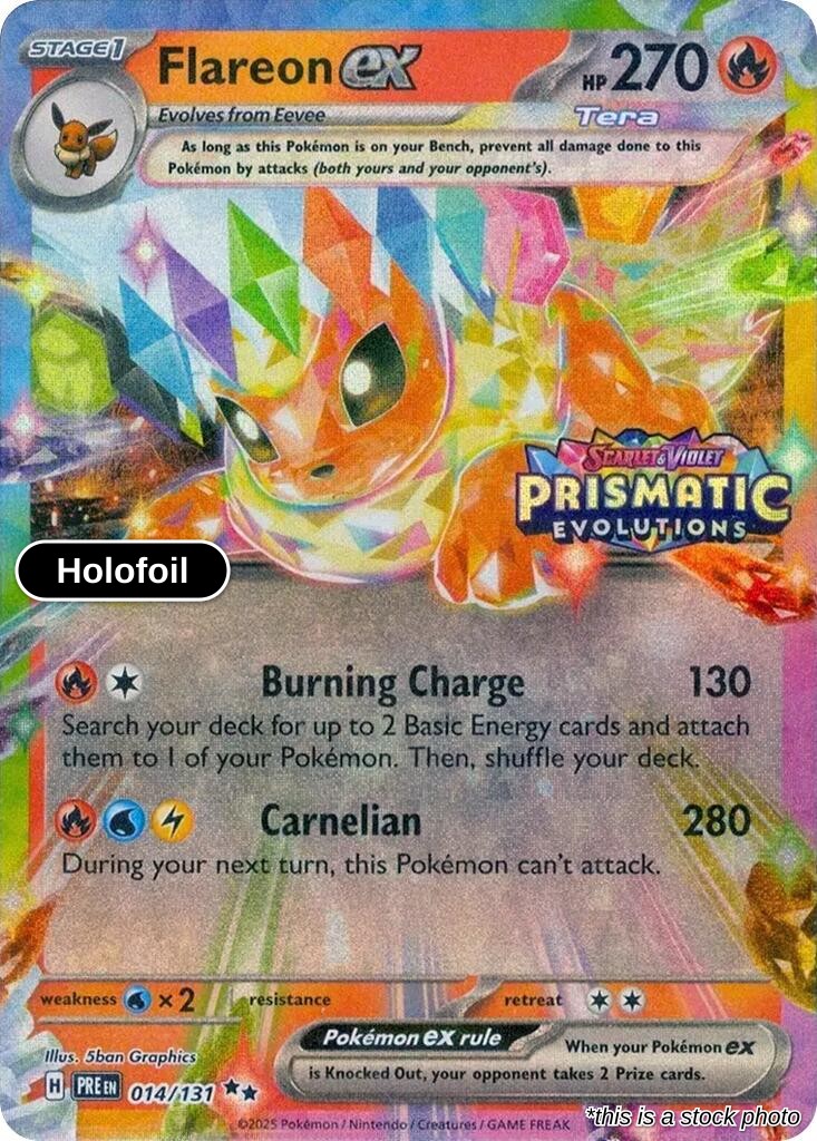Flareon ex - 014/131 (Prismatic Evolutions Stamp)