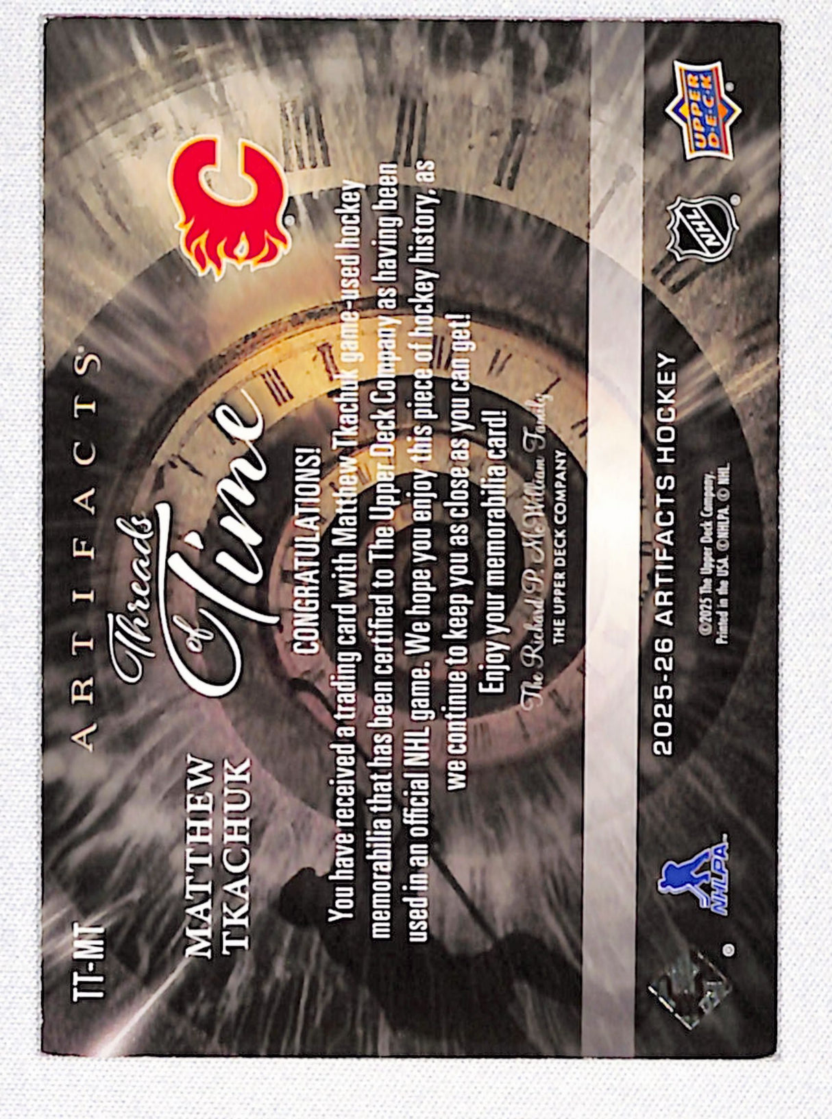 Matthew Tkachuk 2025-26 Upper Deck Artifacts Threads of Time #TT-MT