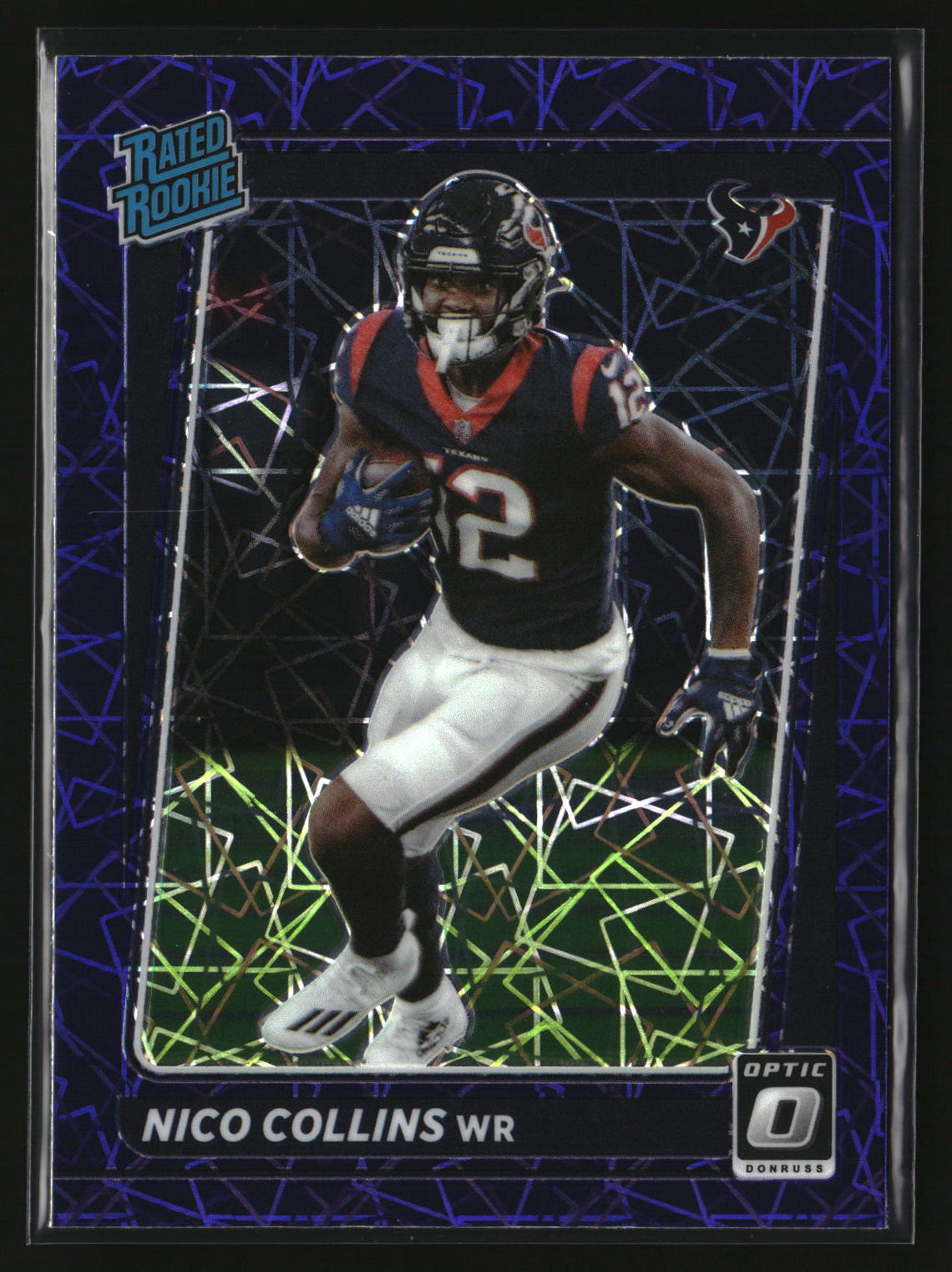 Nico Collins 2021 Donruss Optic Purple Velocity #230