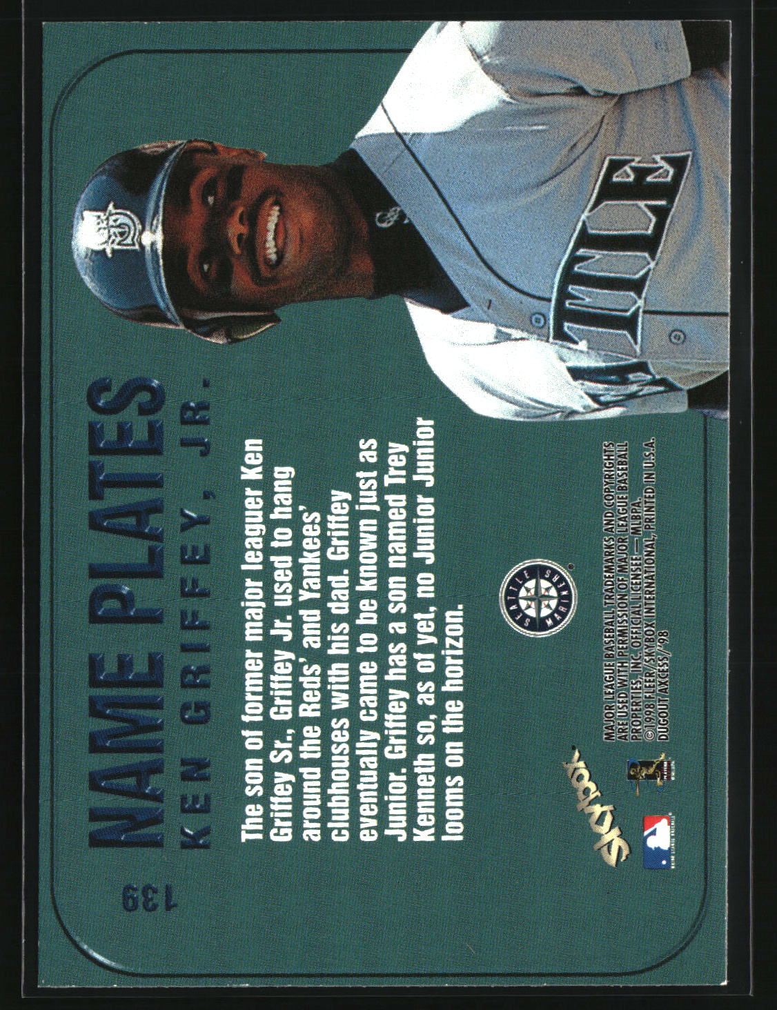 Ken Griffey Jr. 1998 SkyBox Dugout Axcess #139