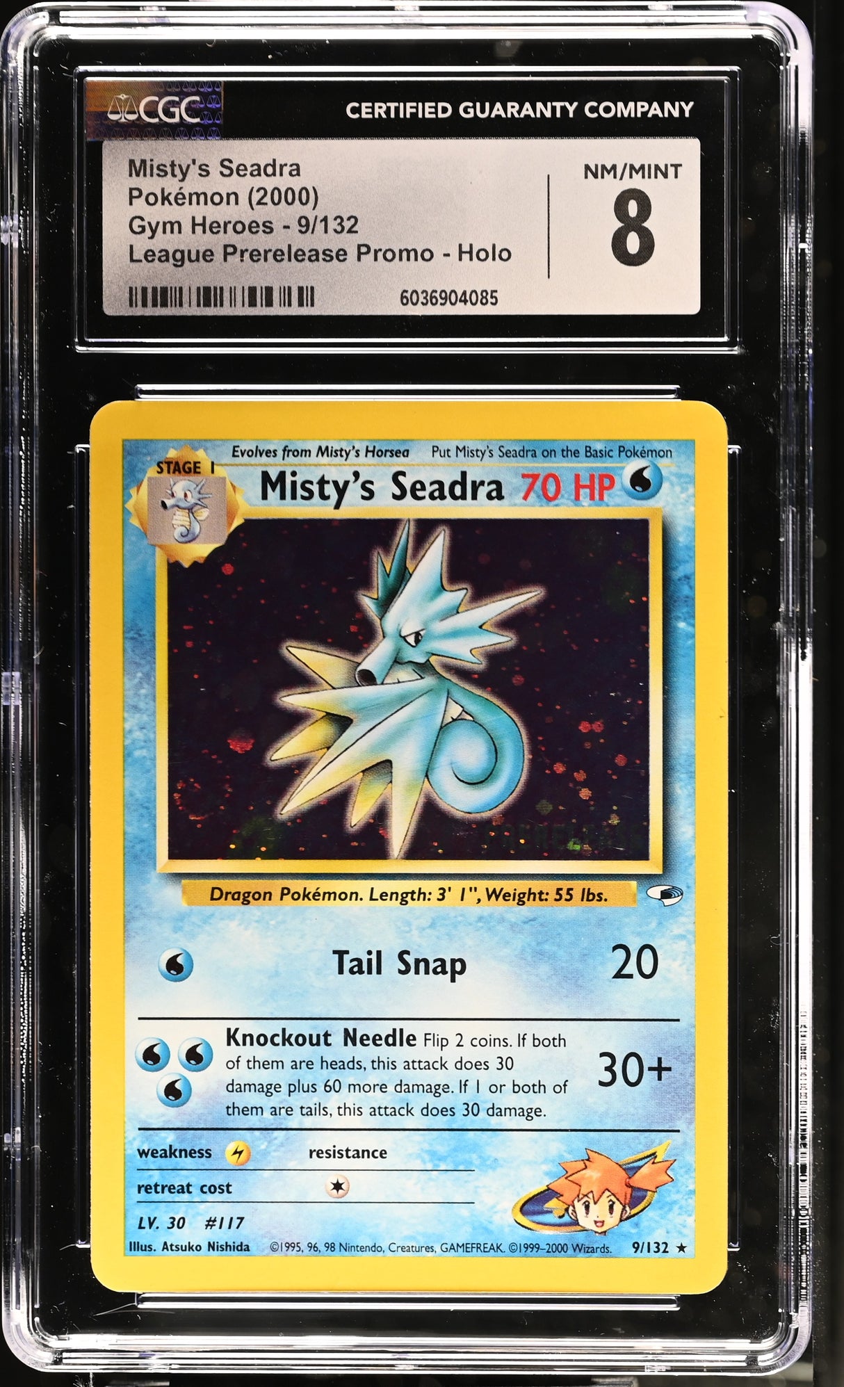 Misty's Seadra (Prerelease) WoTC Promo #009/132 CGC 8