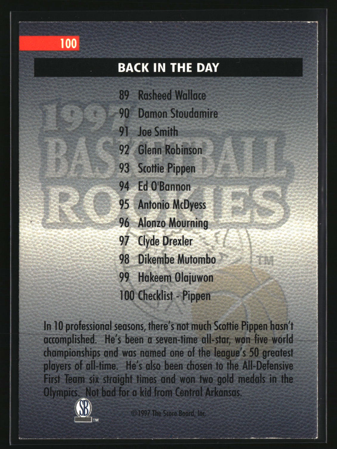 Scottie Pippen 1997 Score Board Rookies #100