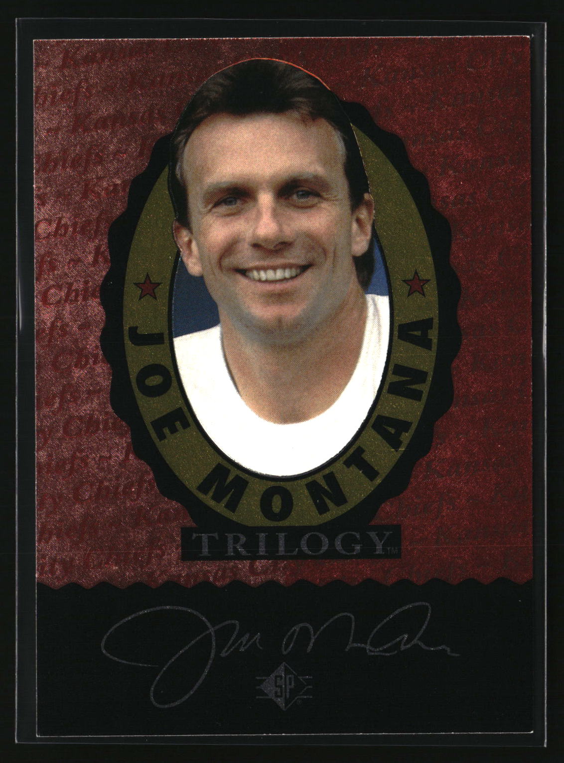 SP Header / Checklist 1995 SP Joe Montana Trilogy #NNO