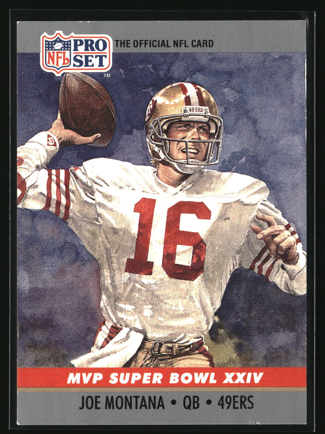 Joe Montana 1990 Pro Set Super Bowl MVP Collectibles #24