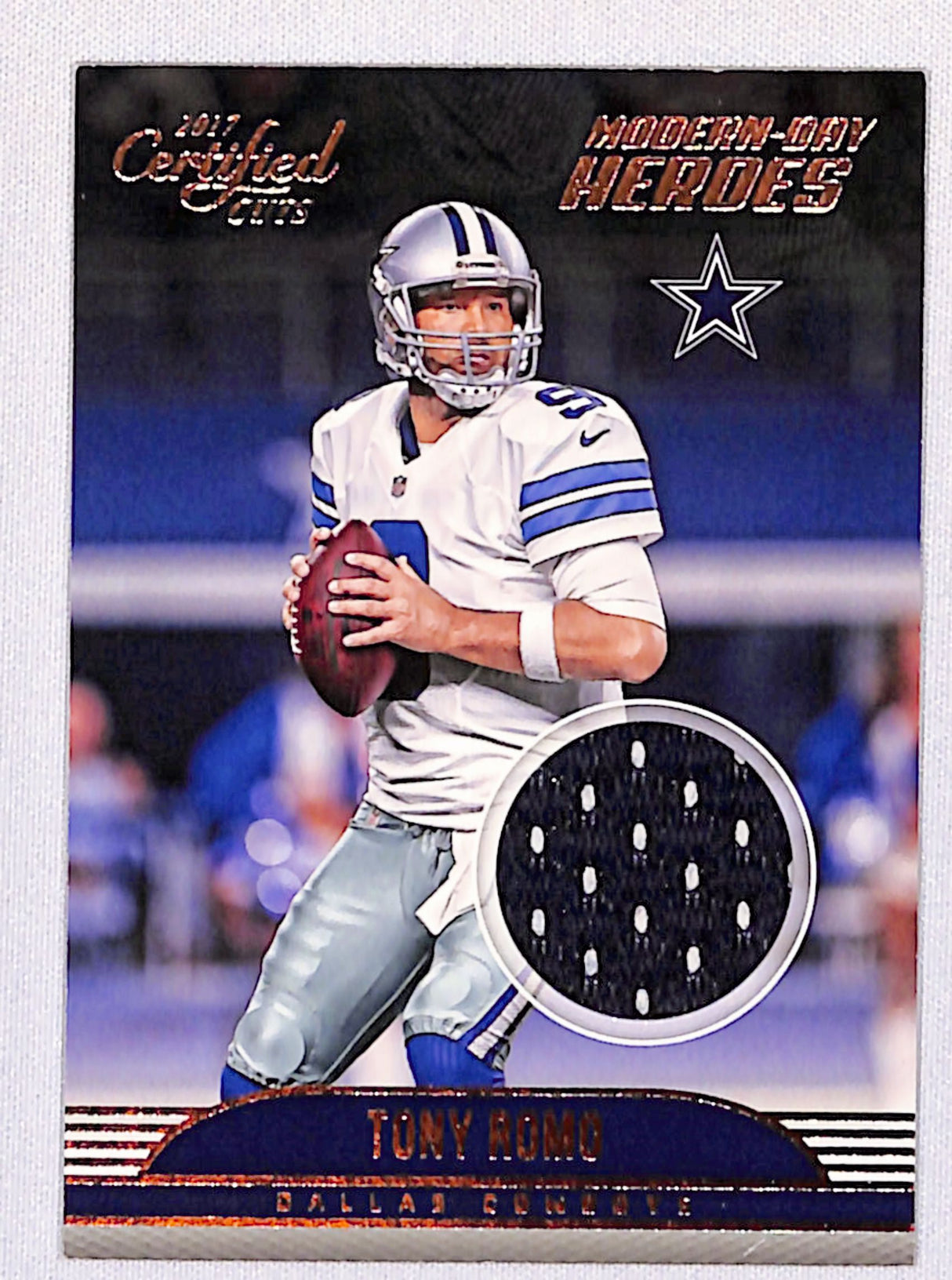 Tony Romo 2017 Donruss Certified Cuts Modern Day Heroes Memorabilia #38