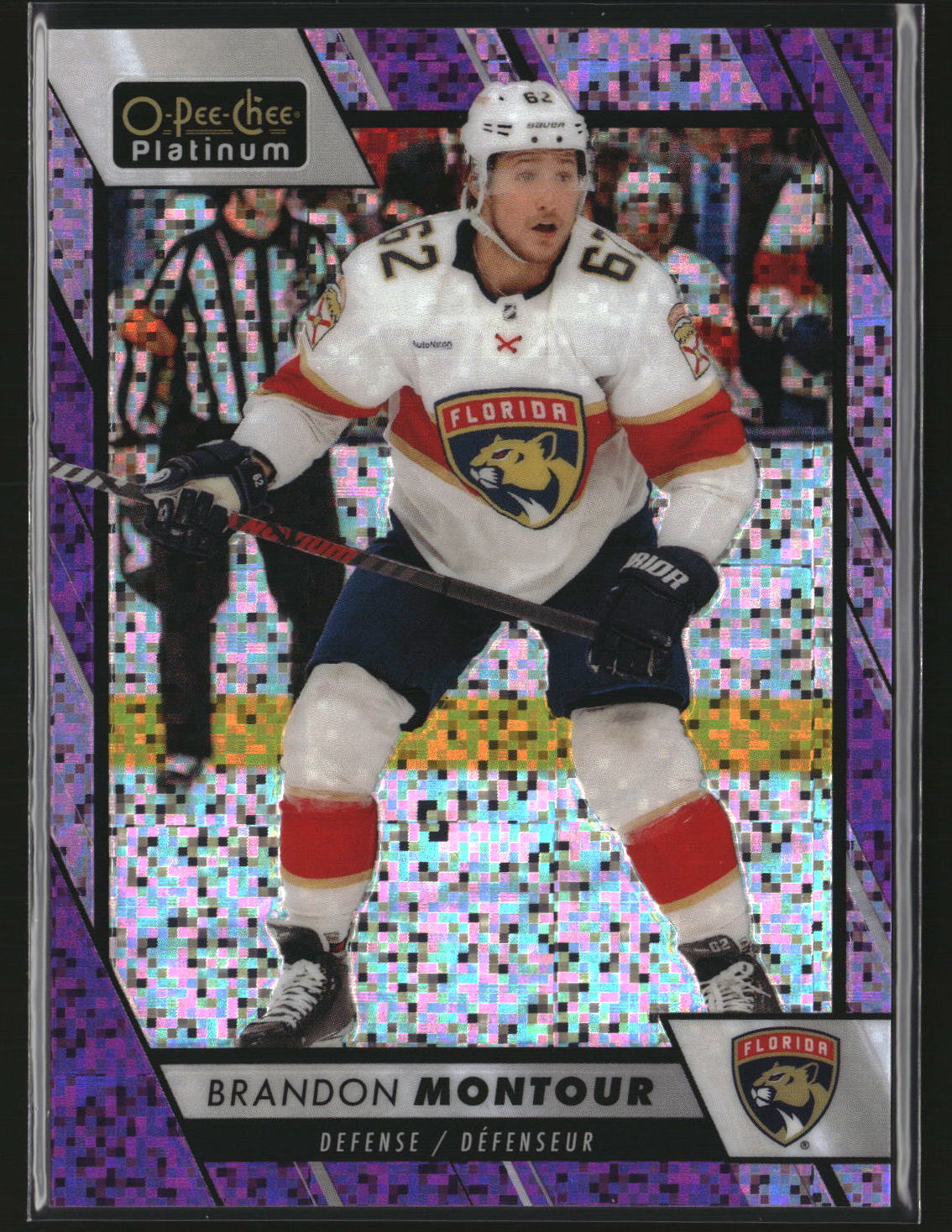 Brandon Montour 2023-24 O-Pee-Chee Platinum Violet Pixels #91 #/299