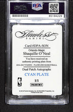 Load image into Gallery viewer, Shaquille O'Neal 2018 Panini Flawless Printing Plate Cyan 1 of 1