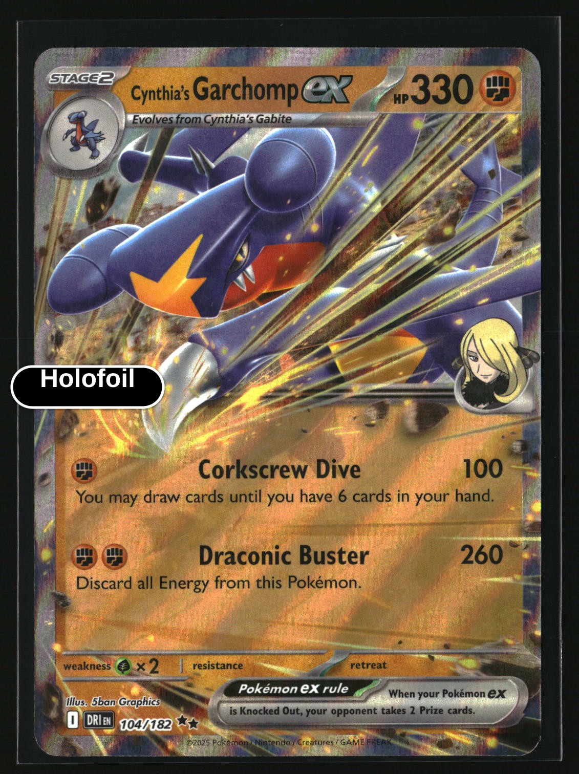 Cynthia's Garchomp ex - 104/182