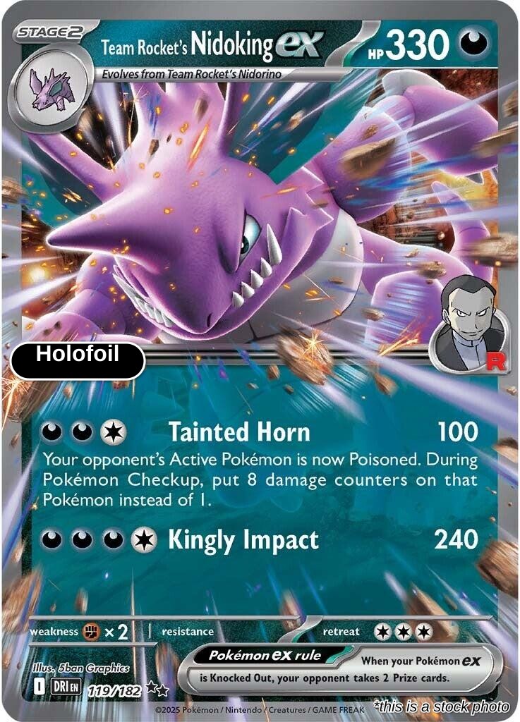 Team Rocket's Nidoking ex - 119/182